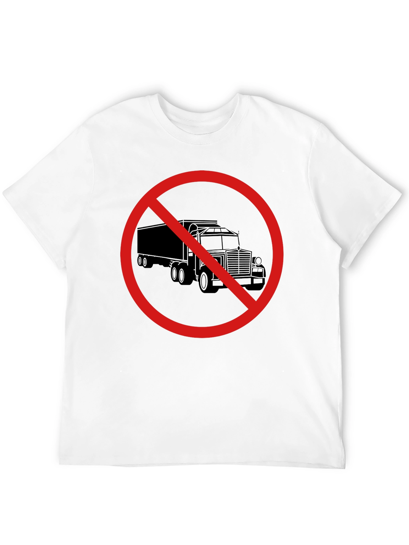 Black No Trucks Allowed Graphic Tee - Black Cotton T-Shirt view 12
