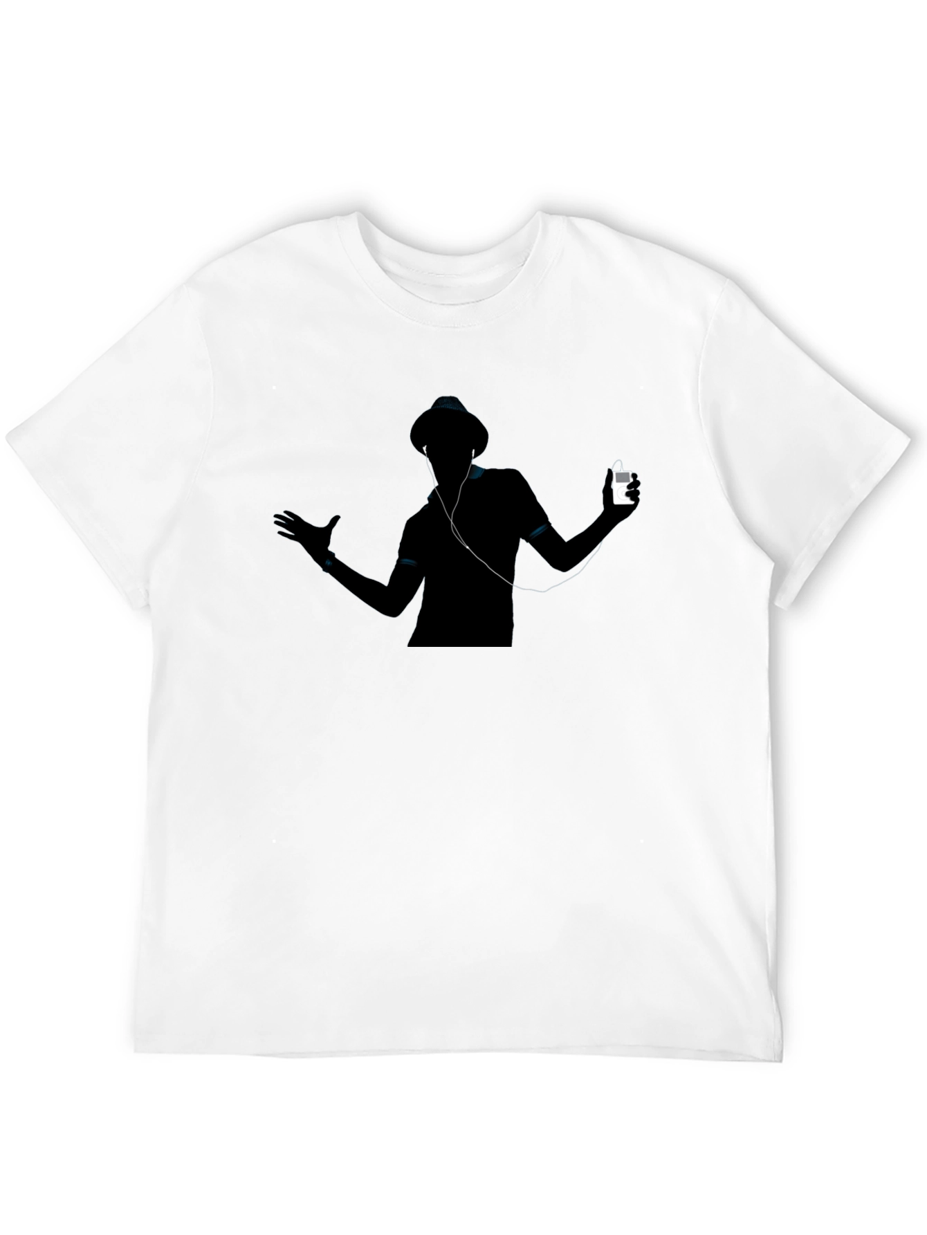 Black Silhouette Music Lover T-Shirt view 12