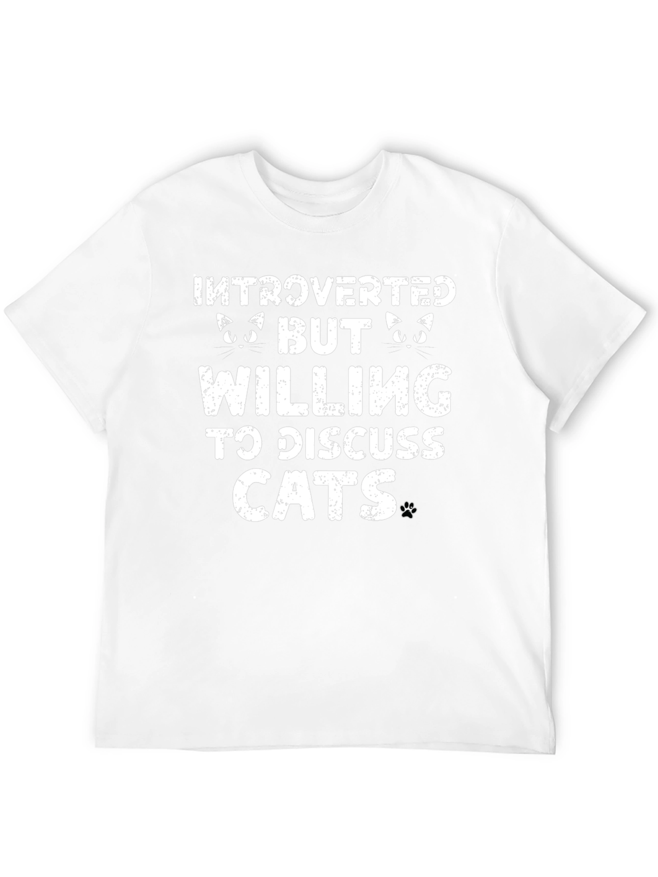 Black Introverted But Willing to Discuss Cats T-Shirt view 12