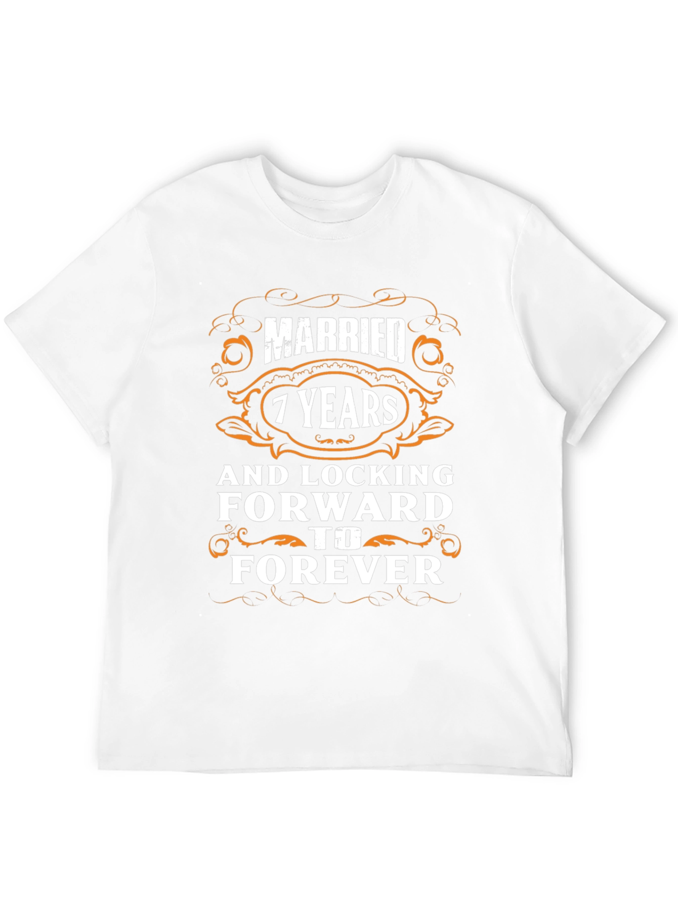 Black Married 7 Years & Locking Forward To Forever T-Shirt view 12