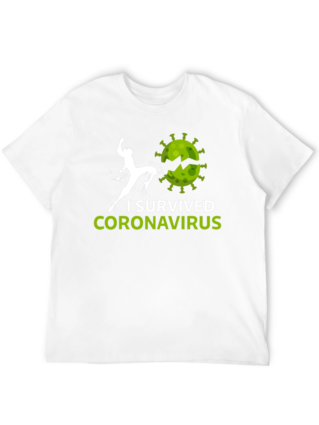 Black I Survived Coronavirus T-Shirt view 12