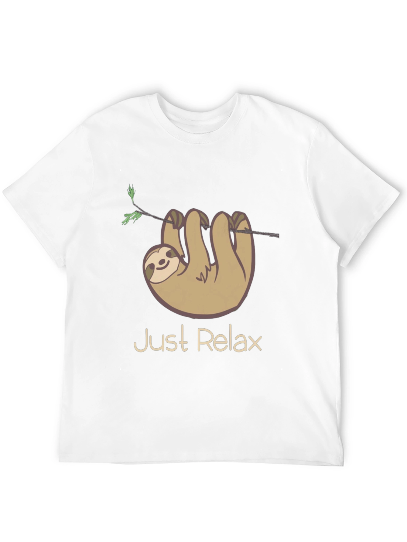 Black Just Relax Sloth Graphic Tee - Casual Comfort view 12