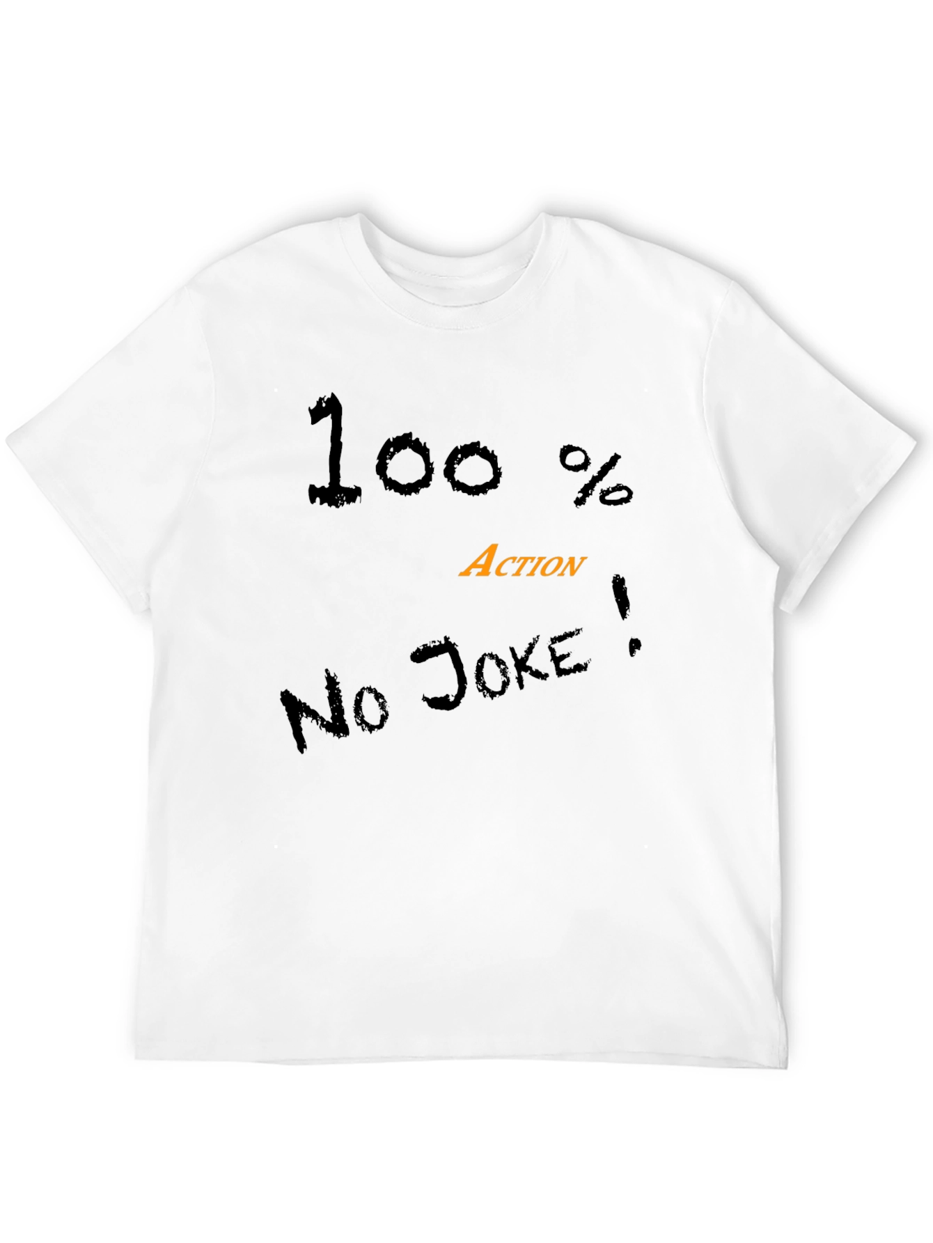 Black 100% Action Black Graphic Tee - No Joke! view 12