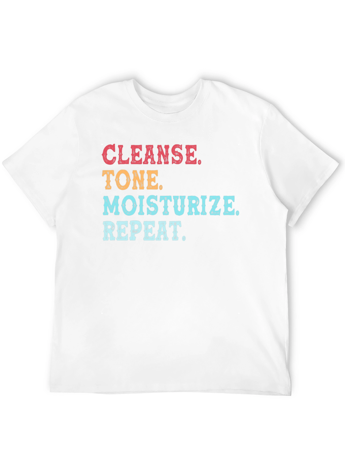 Black Cleanse Tone Moisturize Repeat T-Shirt view 12