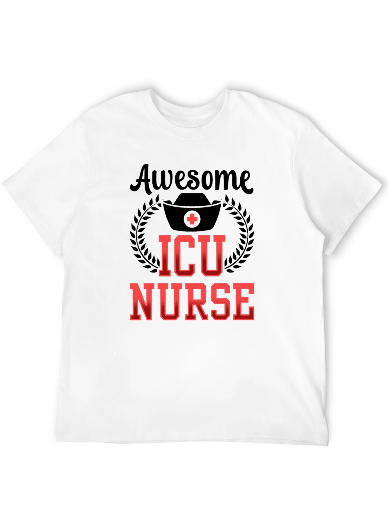 Awesome ICU Nurse Graphic Tee - Black - 12