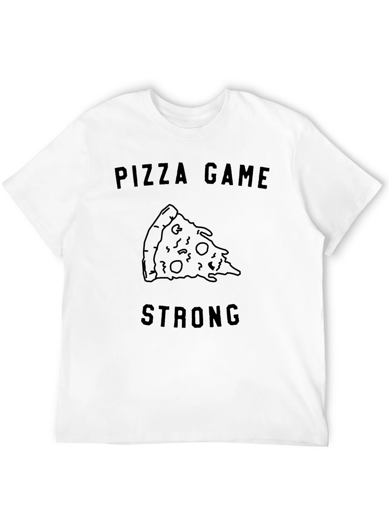Black Pizza Game Strong Graphic Tee - Black T-Shirt view 12