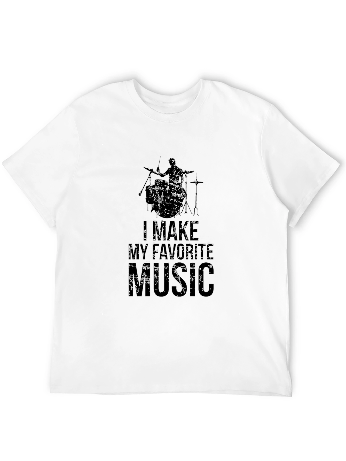 Black Drummer Music T-Shirt view 12