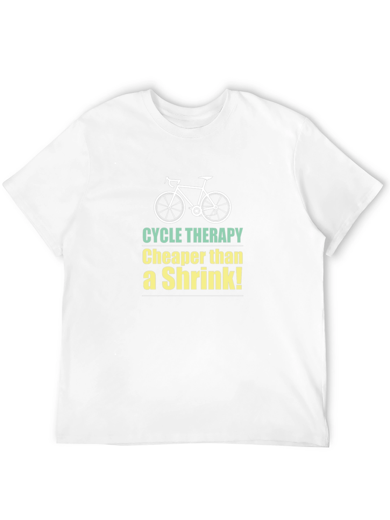 Black Cycle Therapy T-Shirt - Cheaper Than a Shrink! view 12