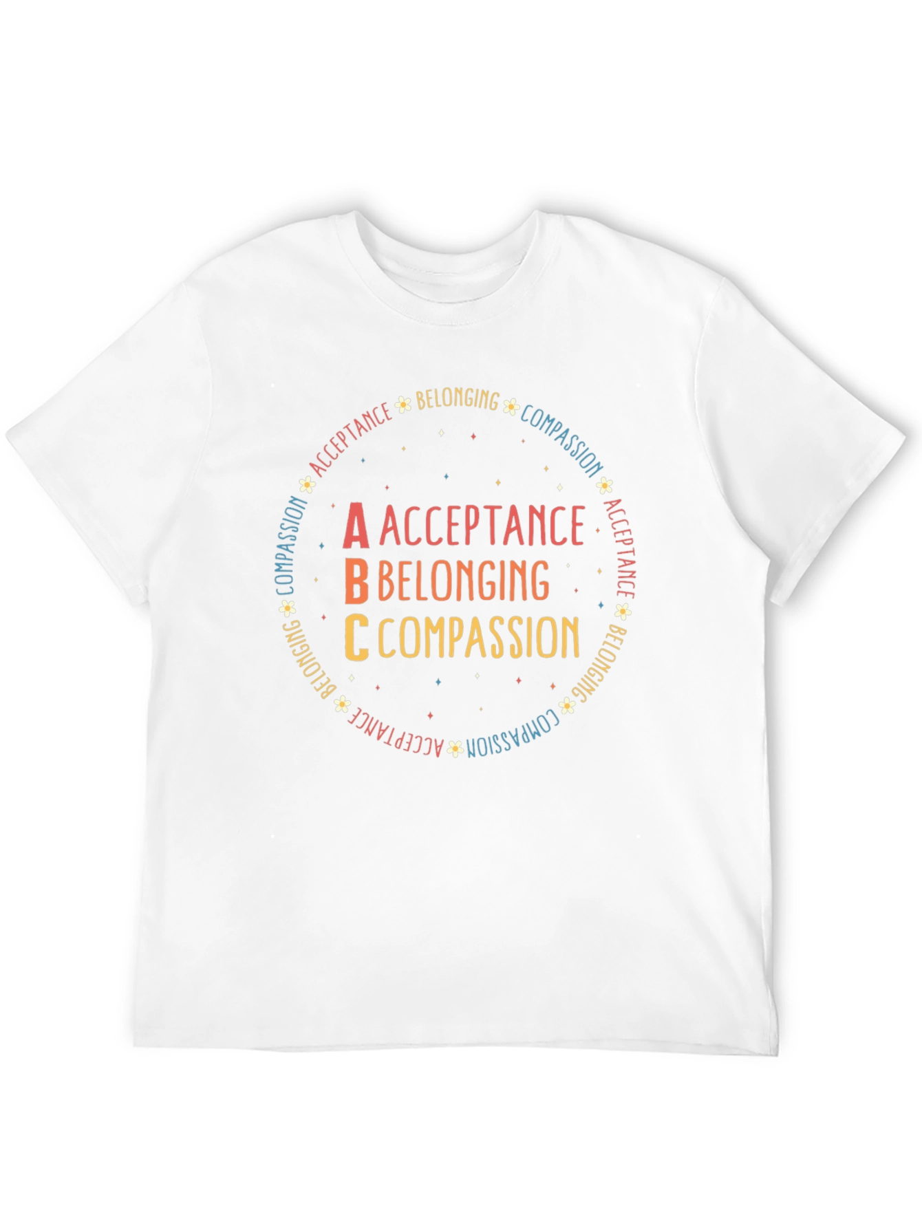 Black Acceptance Belonging Compassion ABC T-Shirt view 12
