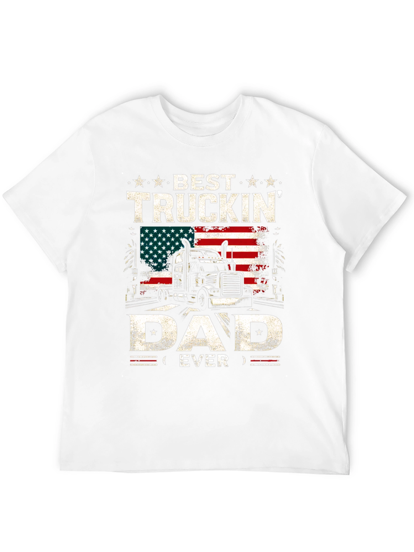 Black Best Truckin' Dad Ever T-Shirt view 12