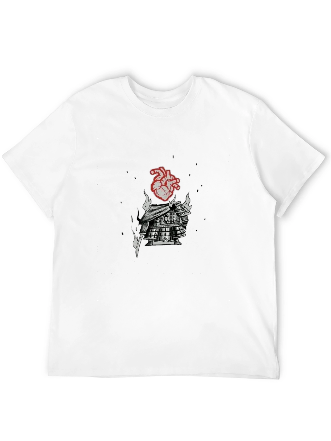 Black Heart Armor Graphic Tee - Black Cotton Blend view 12
