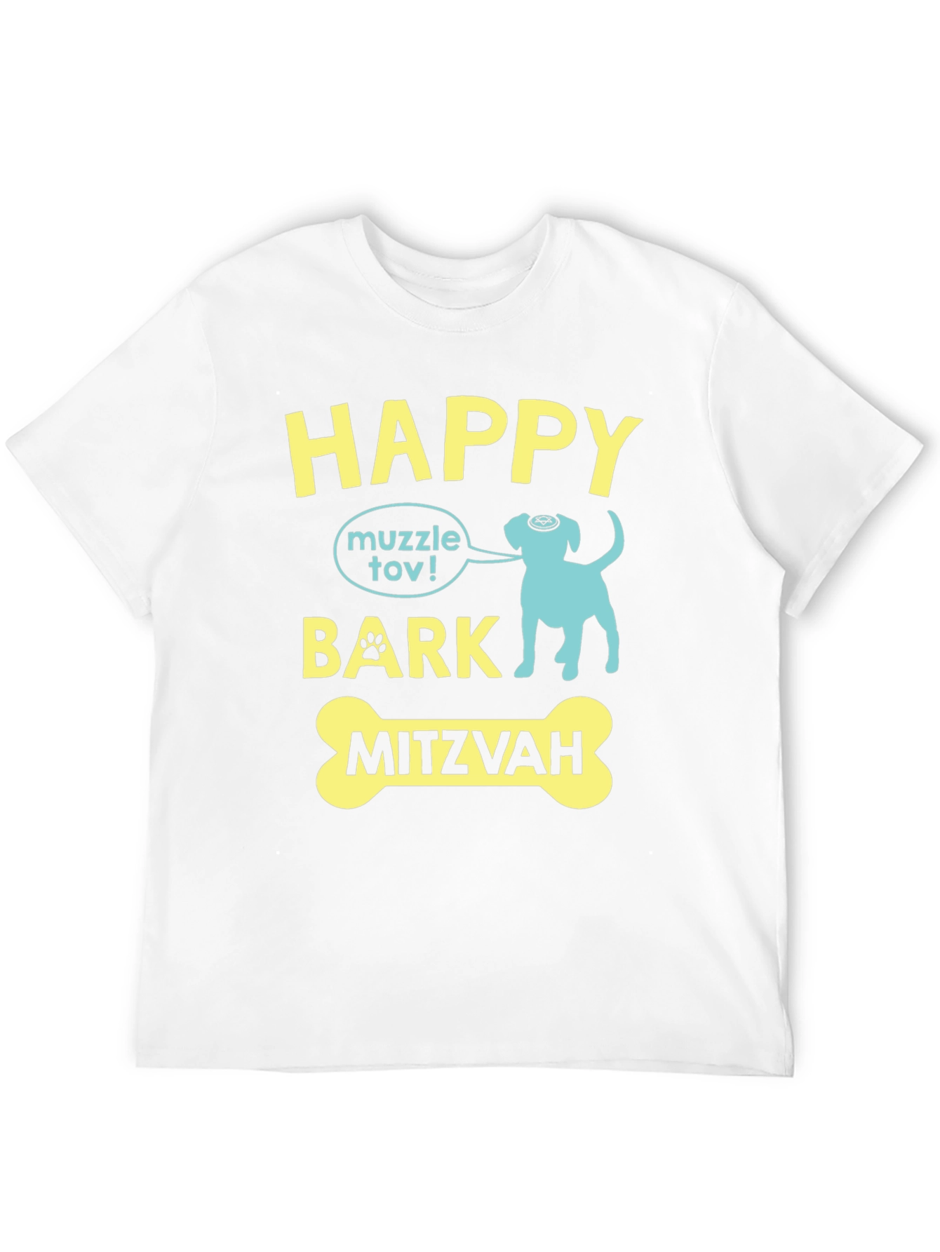 Black Happy Bark Mitzvah T-Shirt view 12