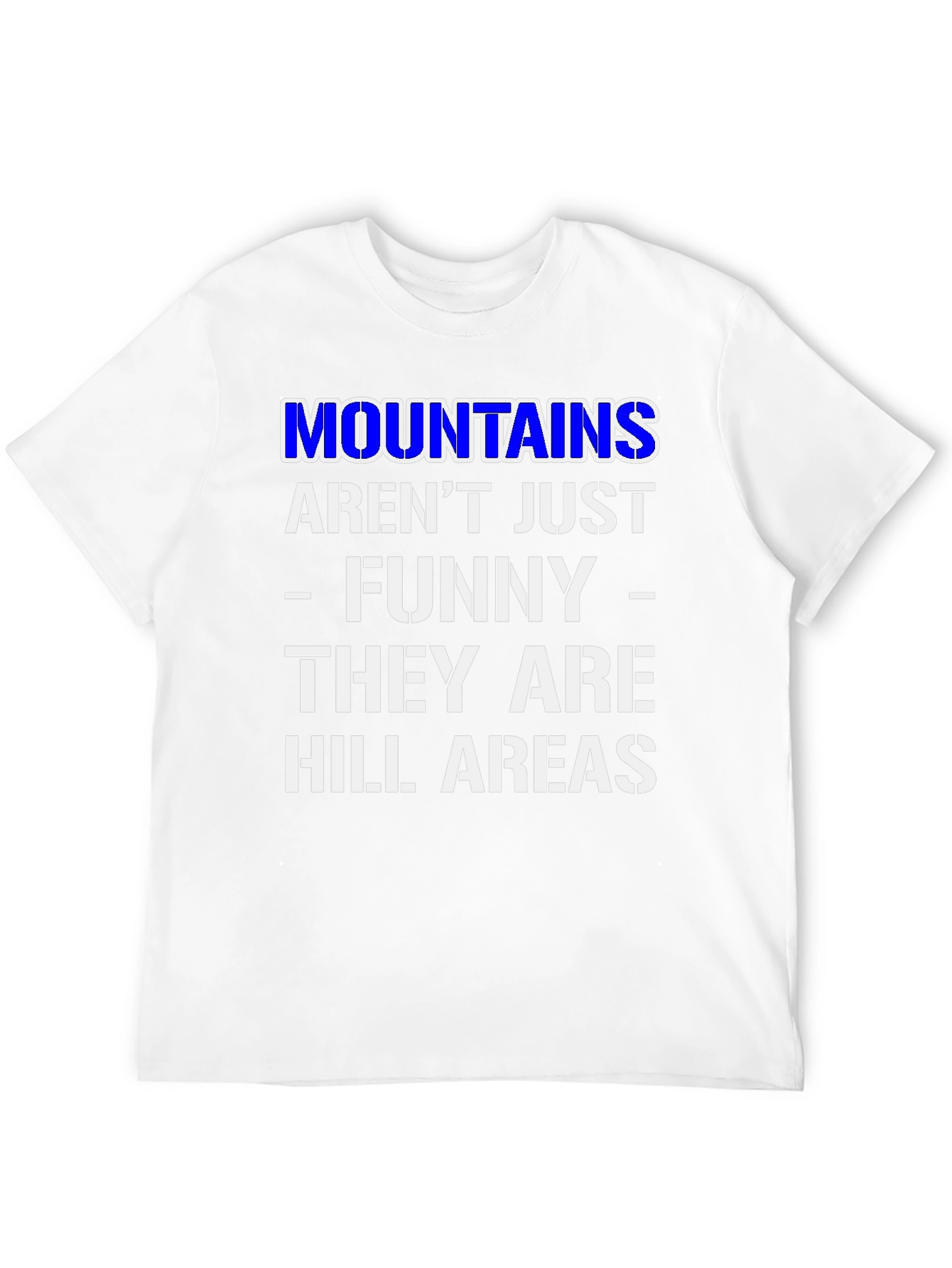 Black Funny Mountains Hill Areas Black T-Shirt view 12