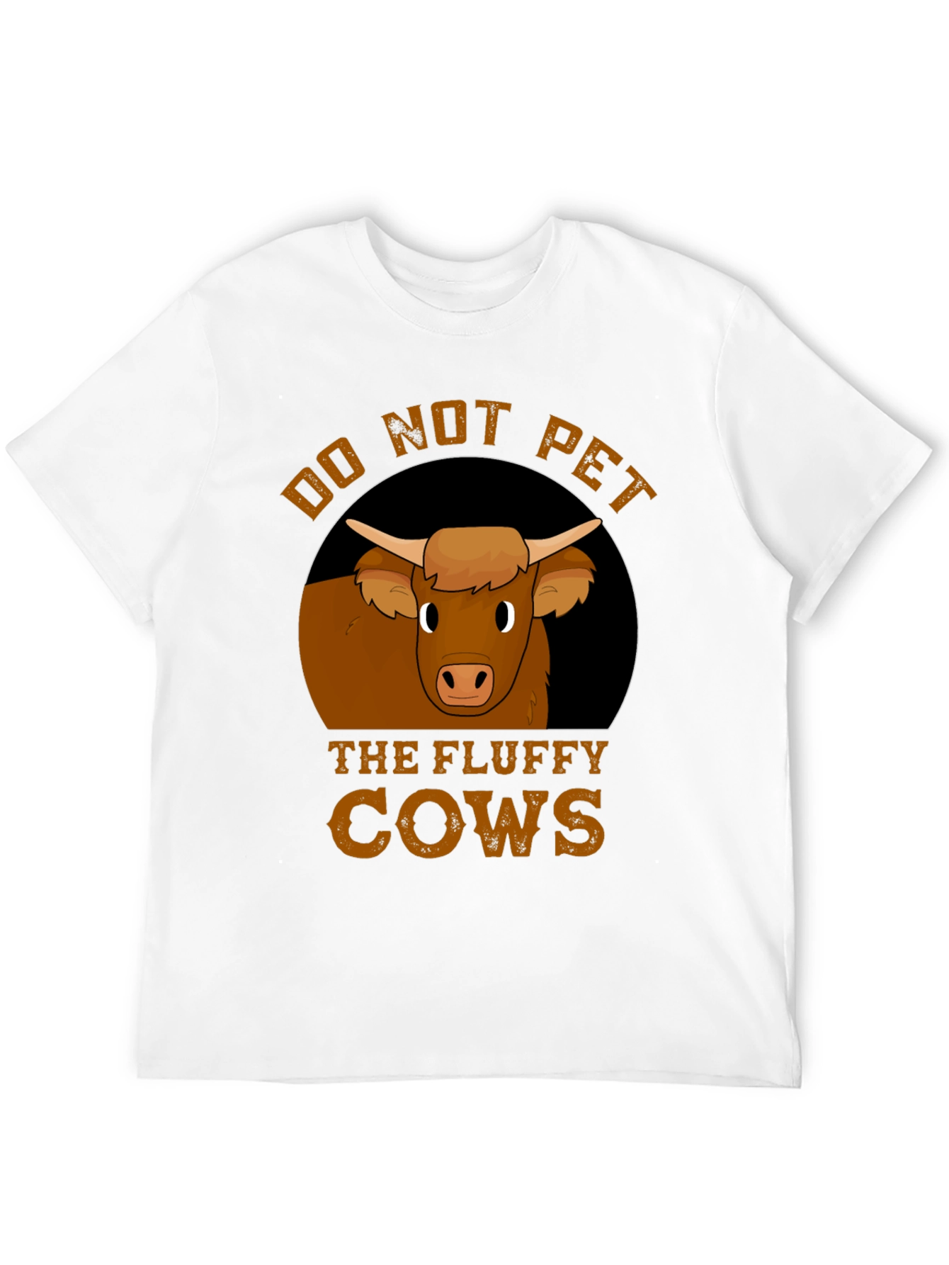 Black Do Not Pet the Fluffy Cows T-Shirt view 12