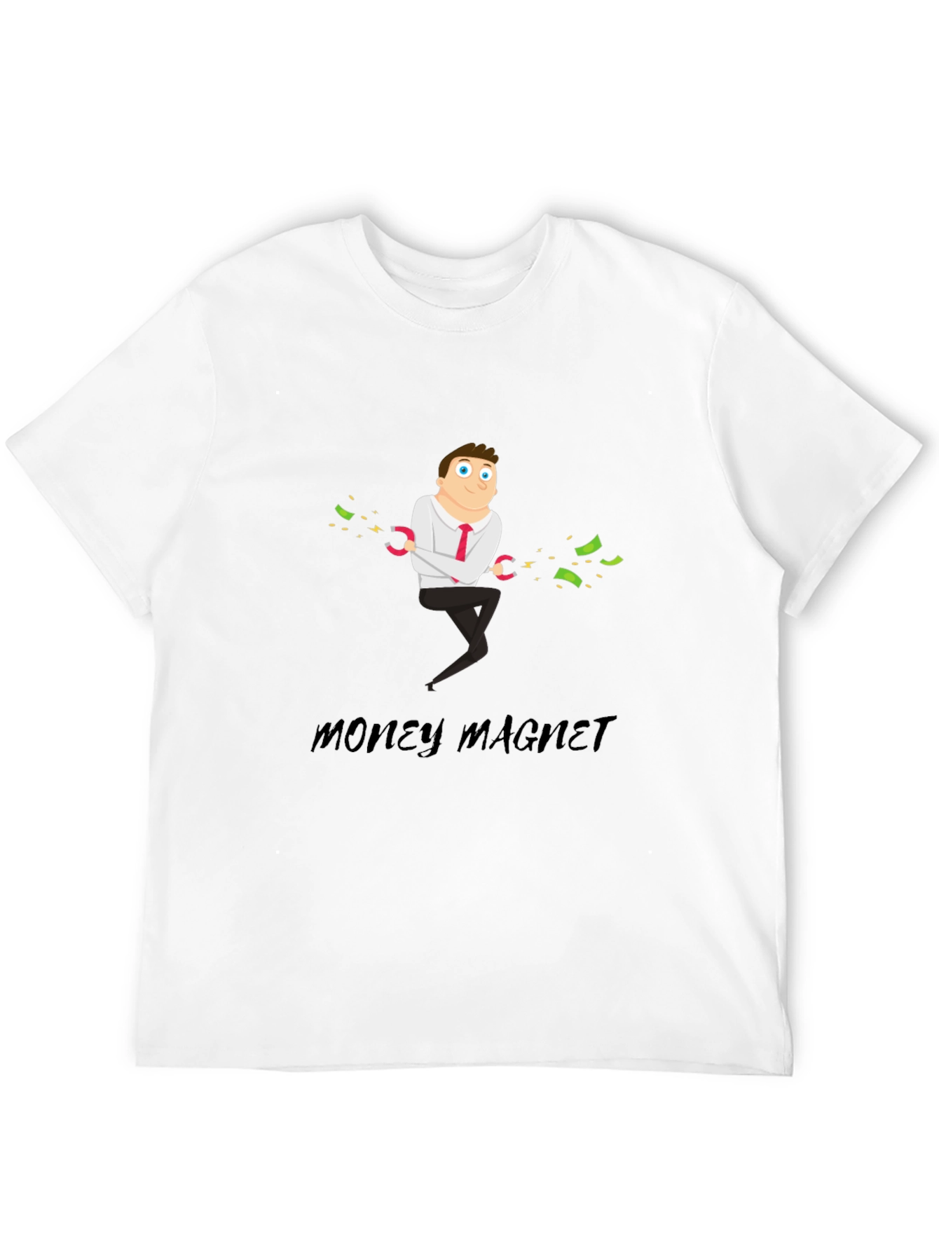 Black Money Magnet Graphic T-Shirt view 12