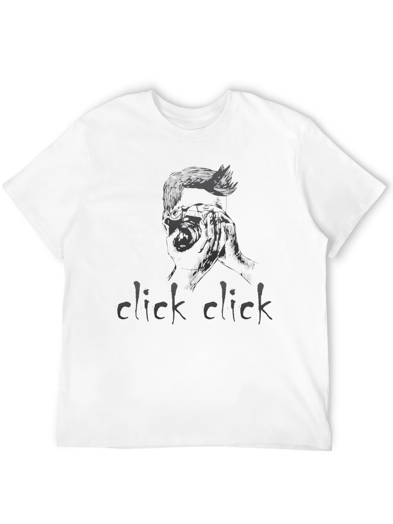 Black Click Click Graphic Tee - Edgy Style view 12