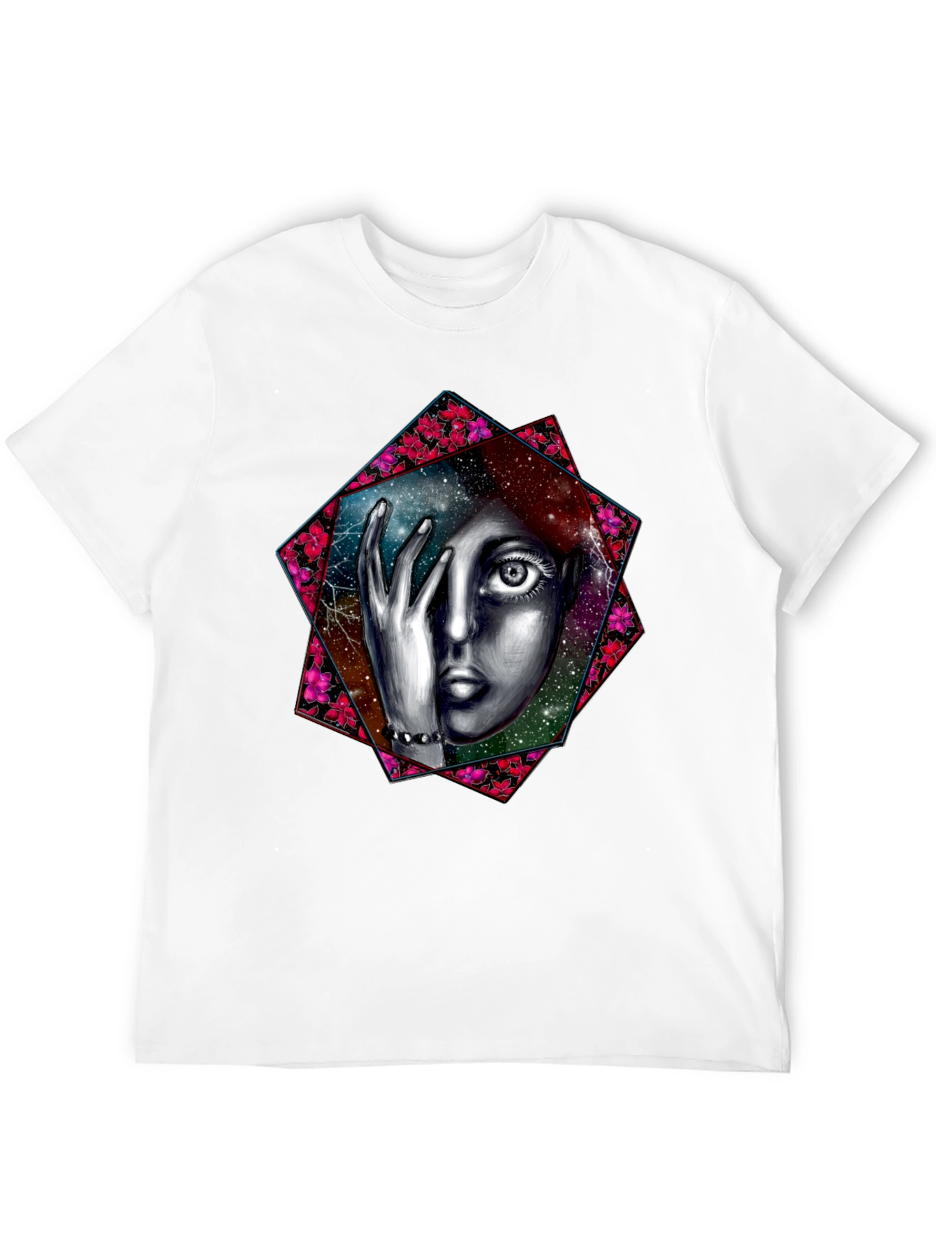 Black Cosmic Woman Graphic T-Shirt - Black view 12