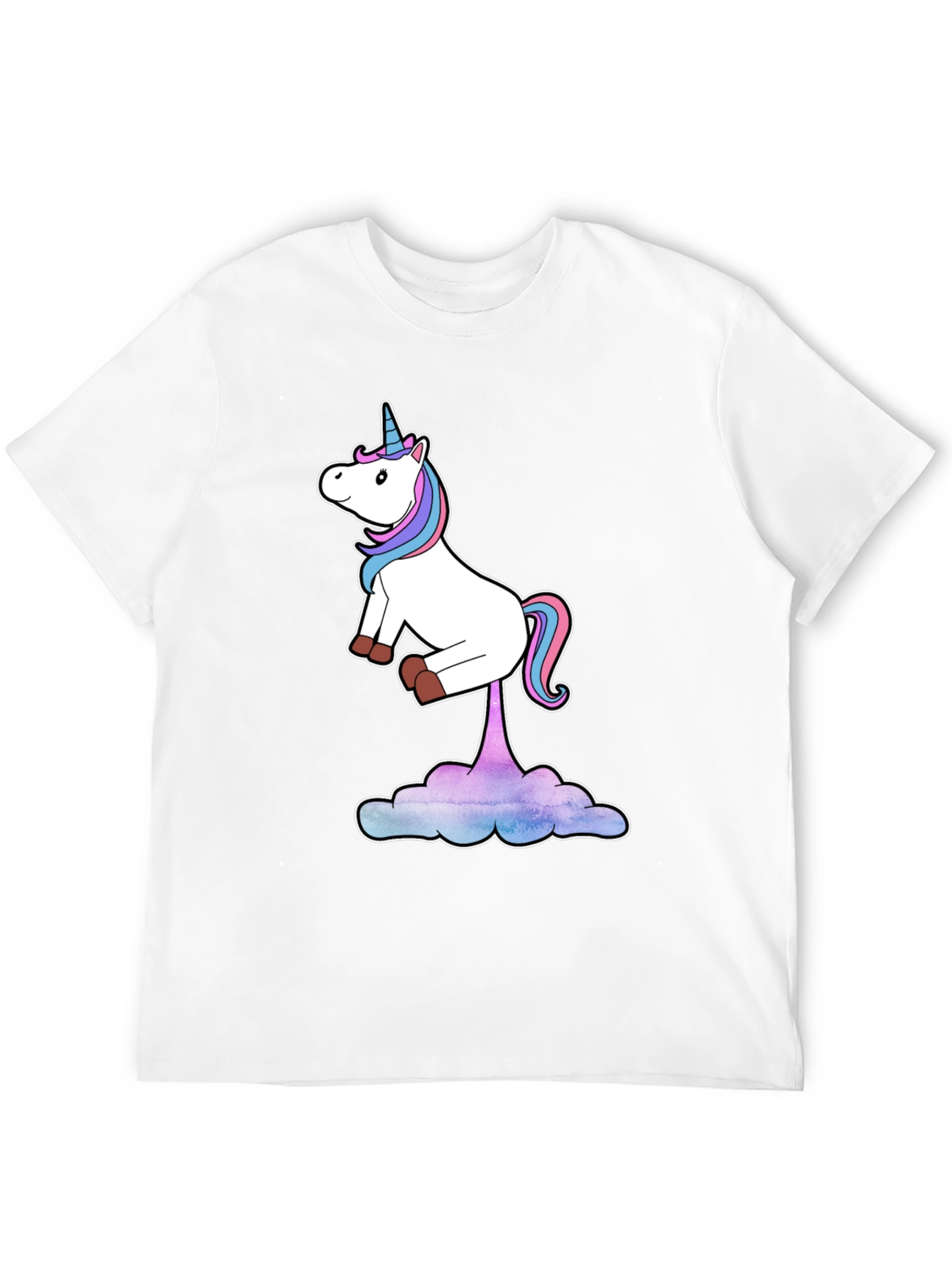 Black Unicorn Poop Cloud Men's Graphic T-Shirt view 12