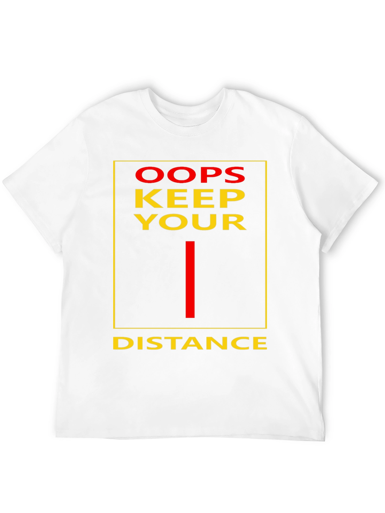 Black Oops Keep Your Distance Graphic Tee view 12