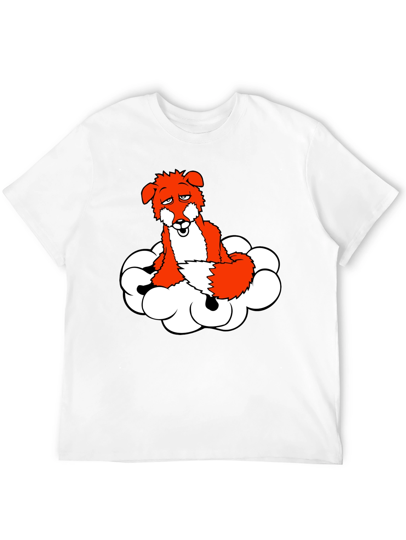 Black Fox on Cloud T-Shirt - Unique Graphic Tee view 12