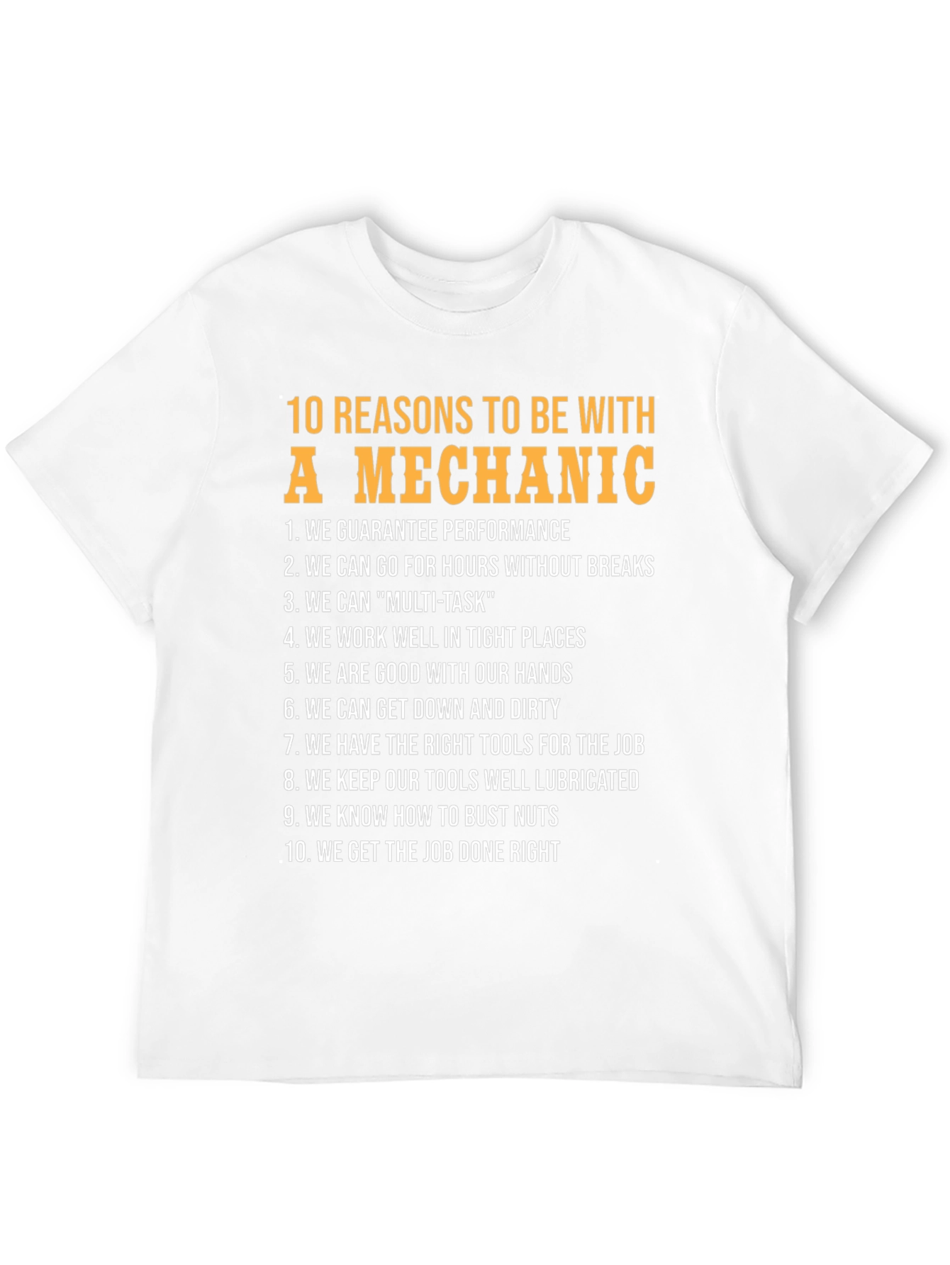 Black 10 Reasons To Be With A Mechanic T-Shirt view 12