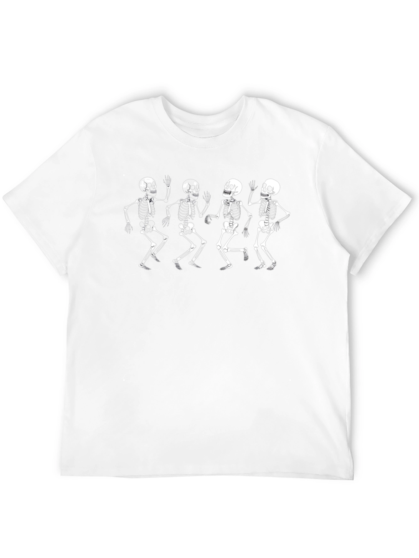 Dancing Skeletons Graphic Tee - Black - 12