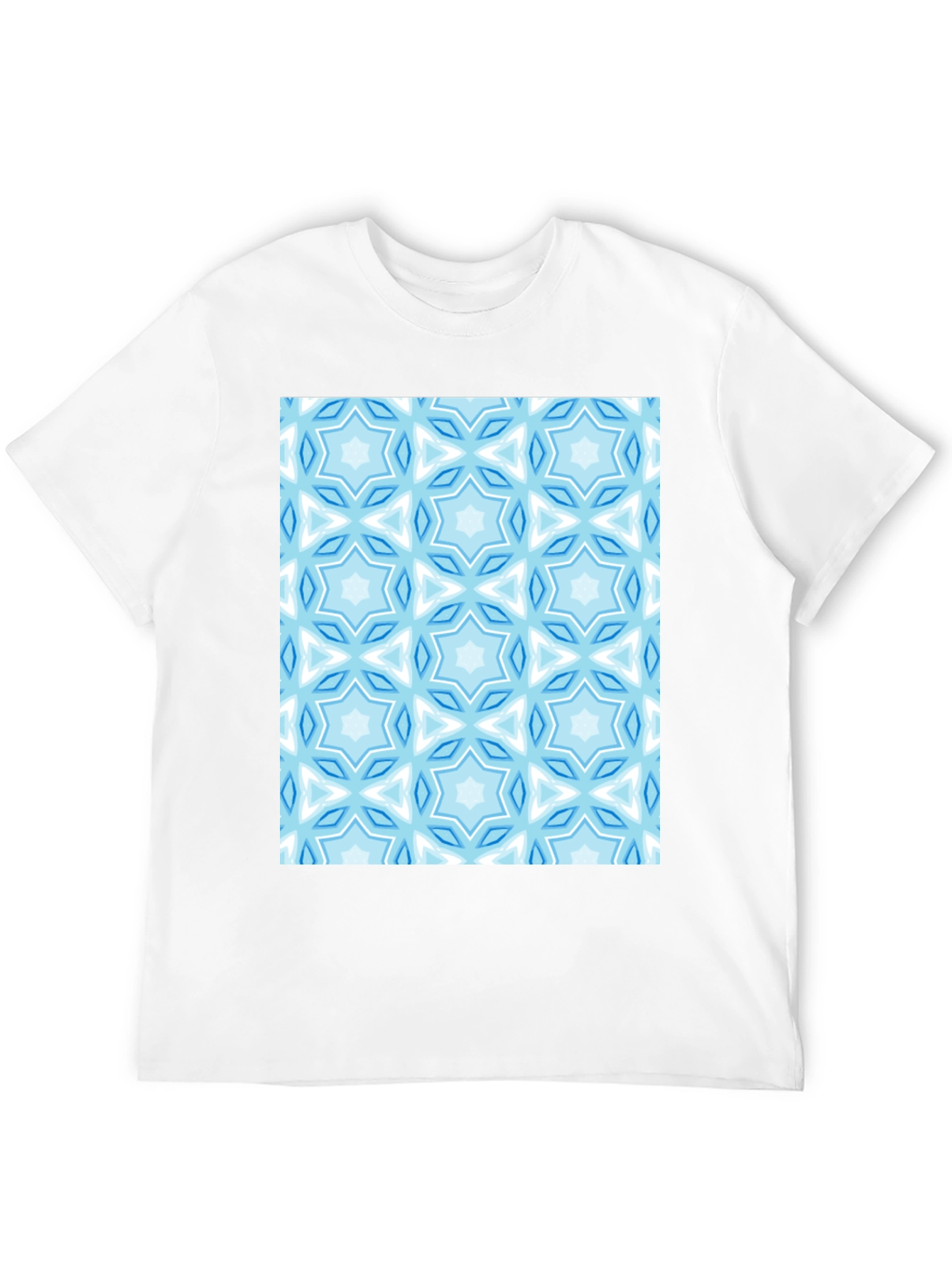 Black Blue Star Pattern T-Shirt view 12