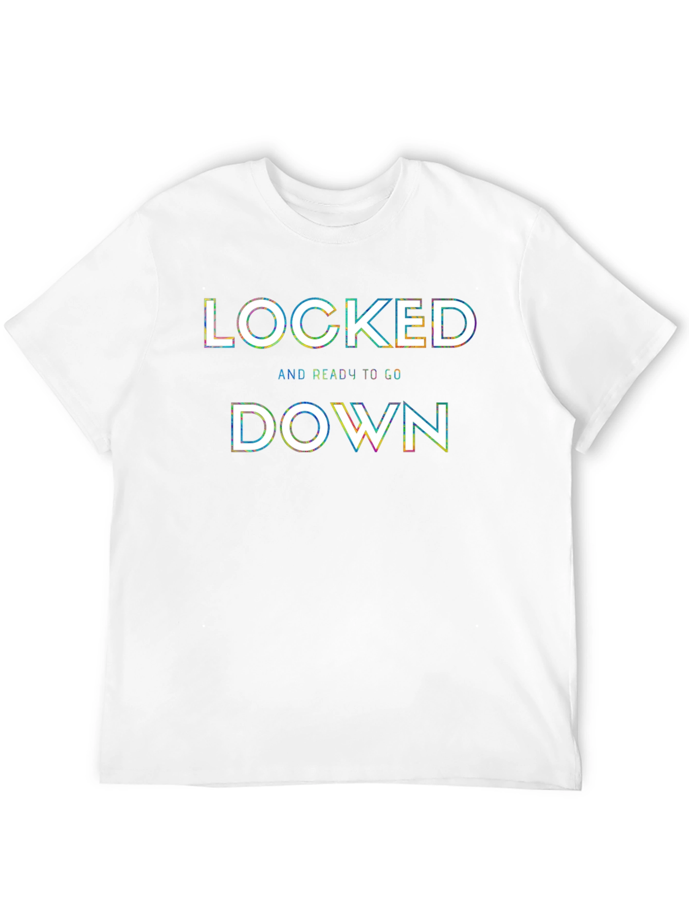 Black Locked Down Graphic Tee - Black Cotton Blend view 12