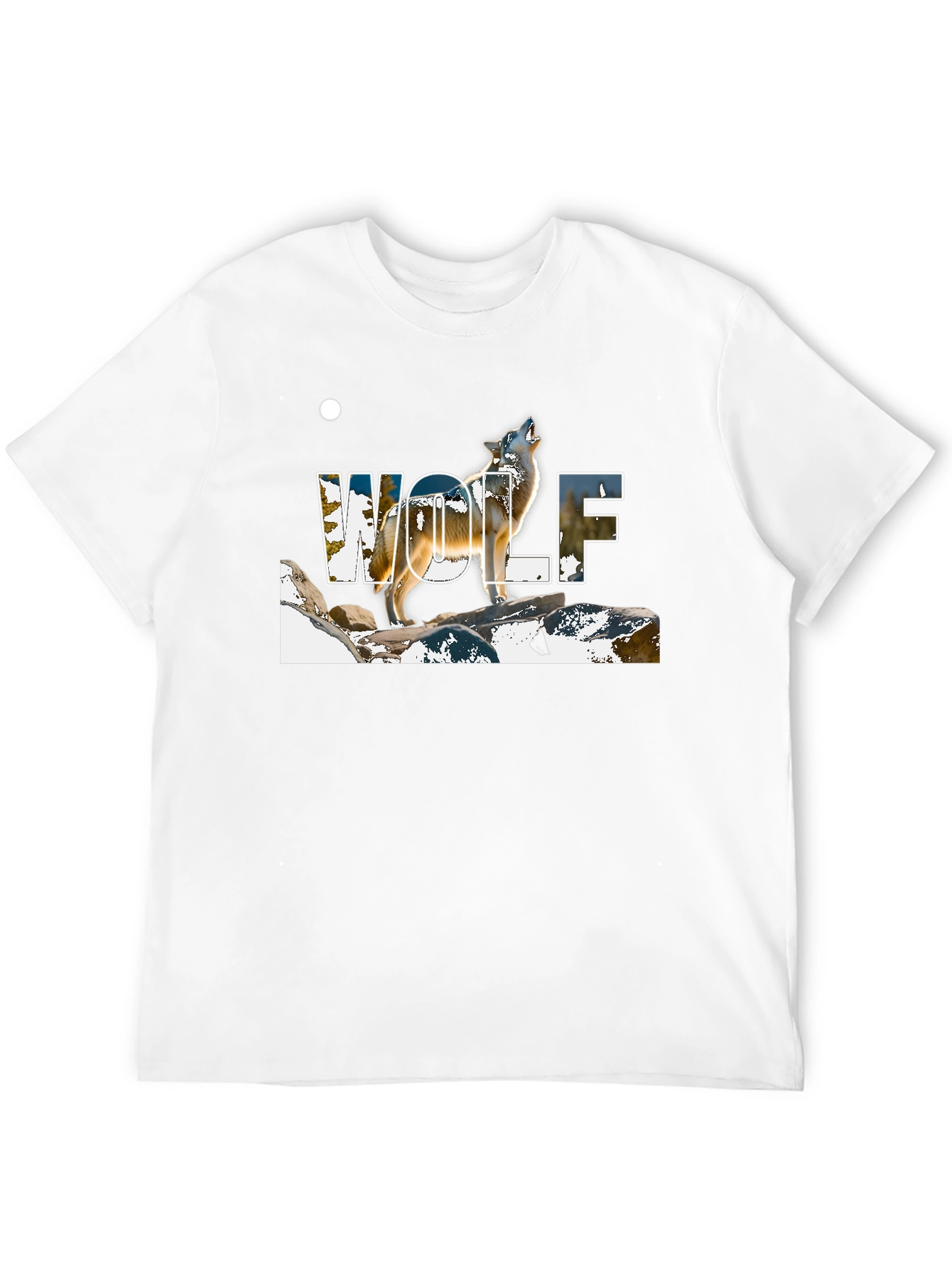 Black Wolf Graphic Print Black T-Shirt view 12