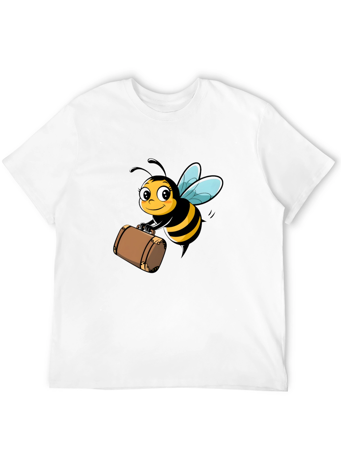 Black Bee Travel T-Shirt - Black Cotton Tee view 12