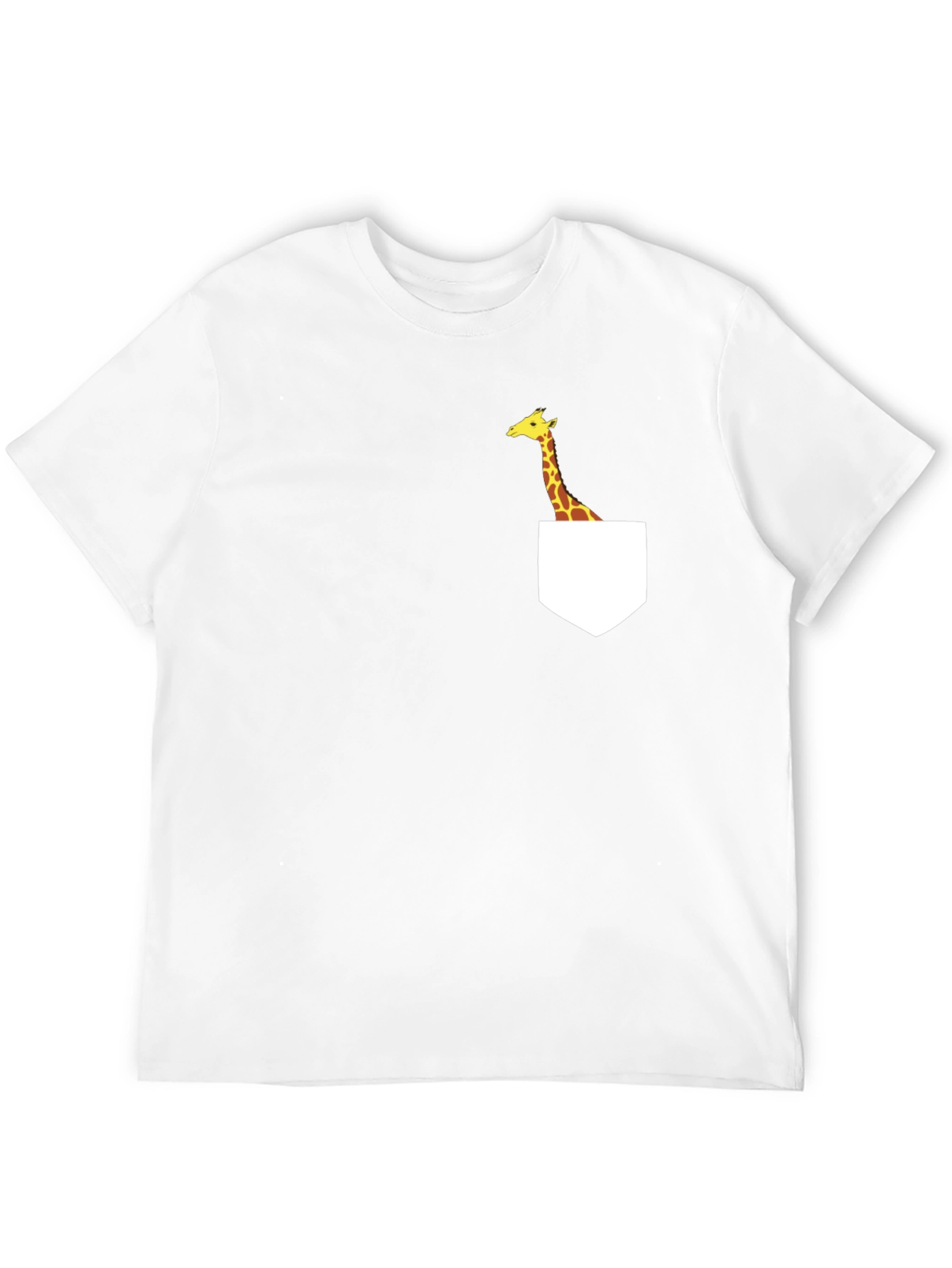 Black Giraffe Pocket T-Shirt - Fun Graphic Tee view 12