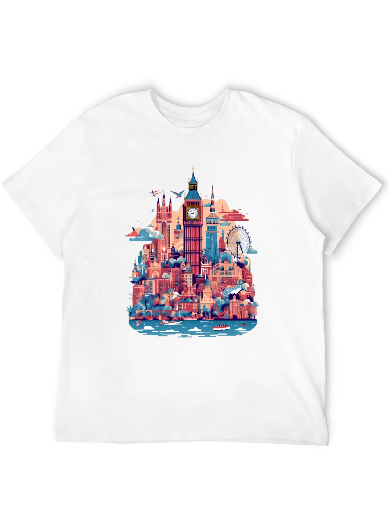 Black London Skyline Graphic Tee - Black view 12
