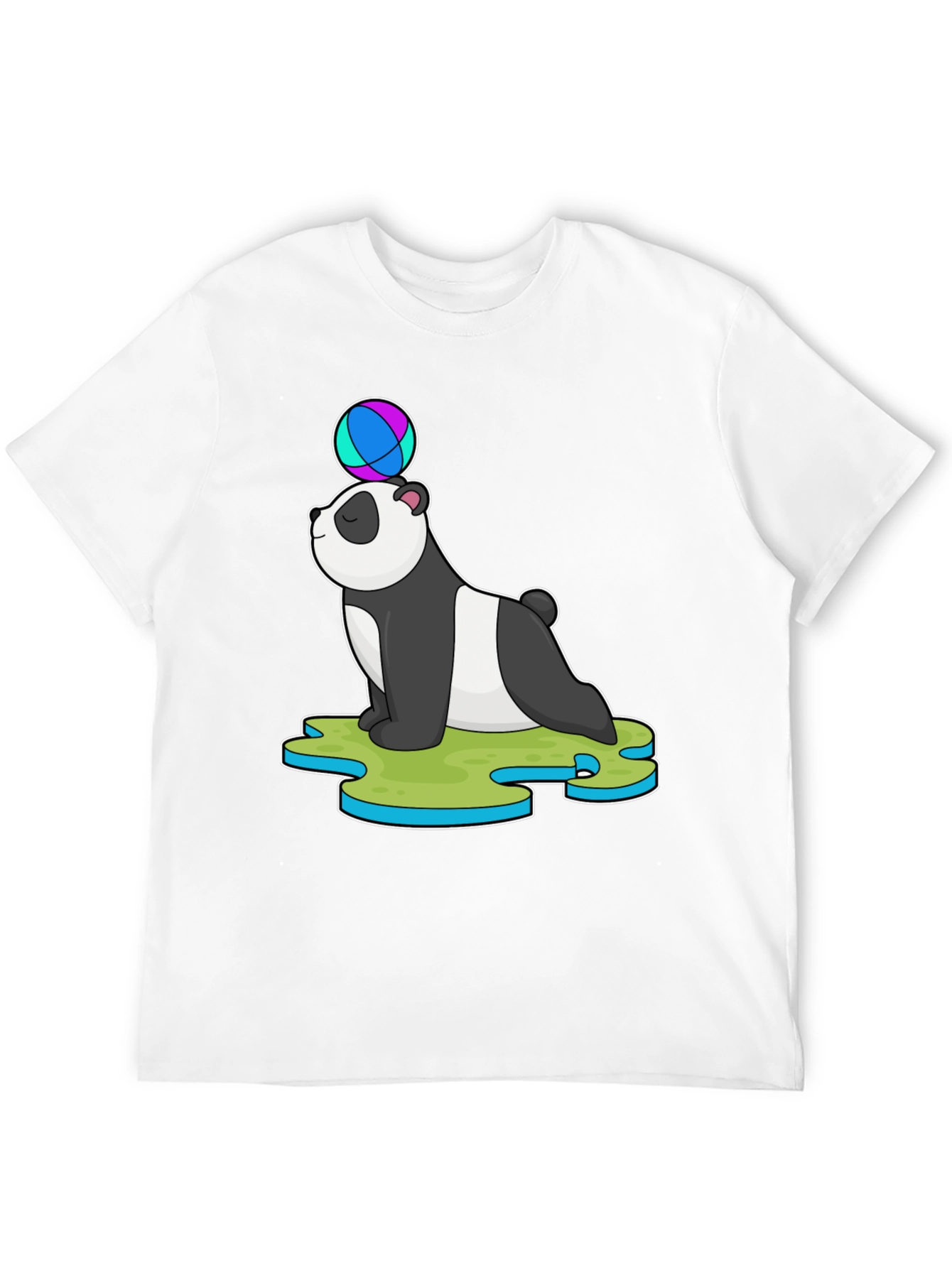 Black Panda Balancing Ball T-Shirt view 12