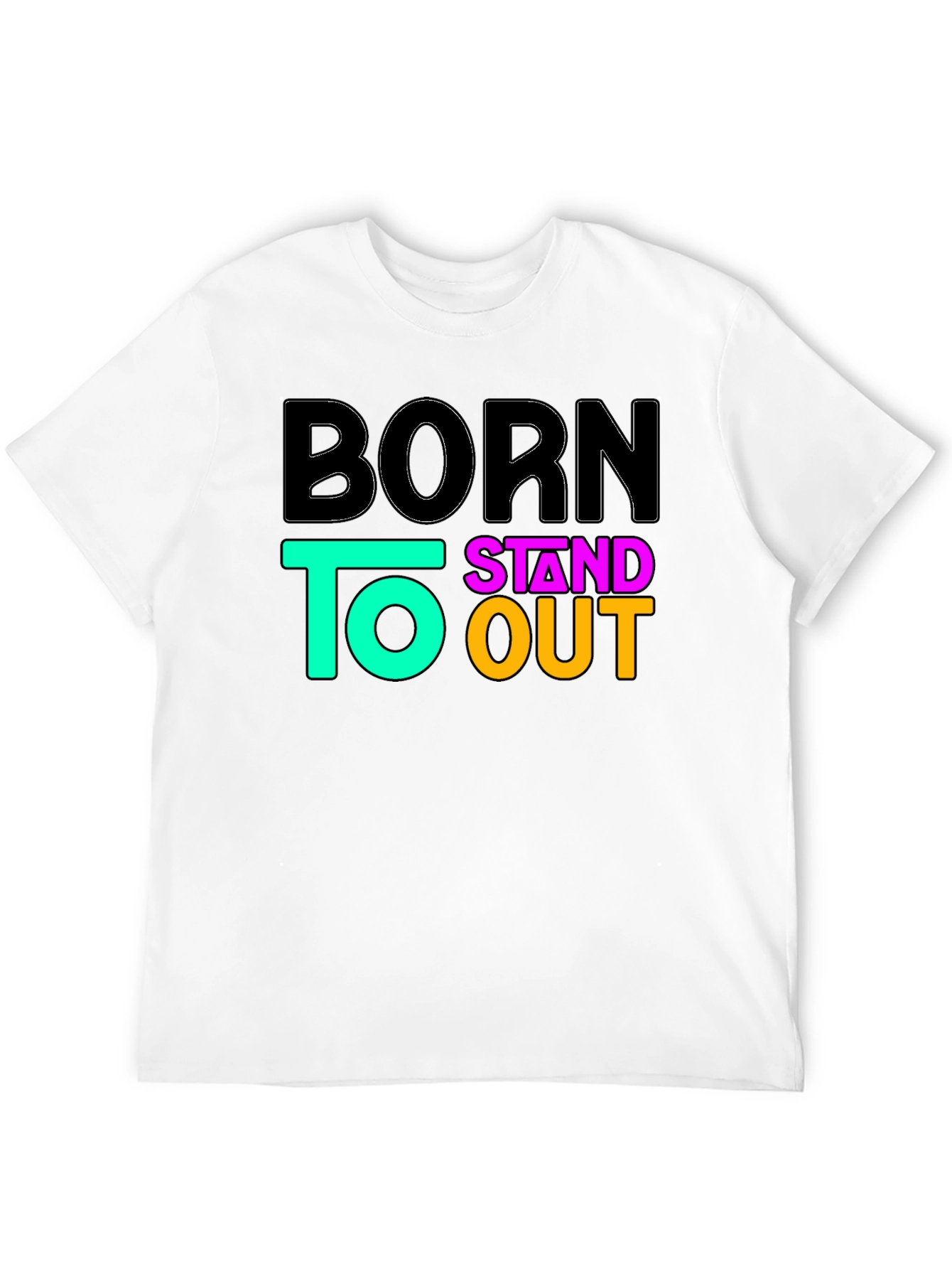 Black Born to Stand Out Graphic Tee - Black view 12