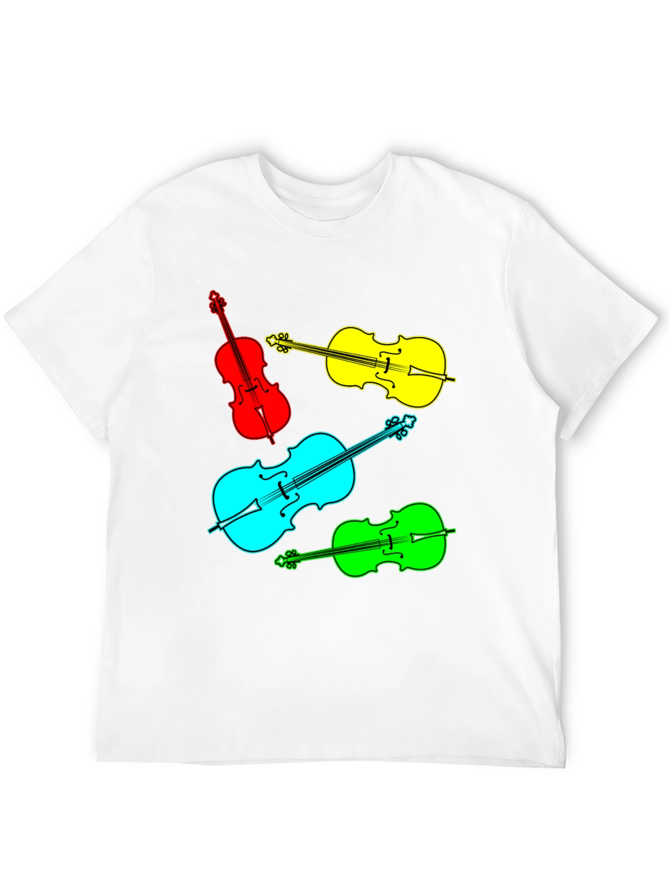 Black Vibrant Violin Graphic Tee - Musical Statement view 12
