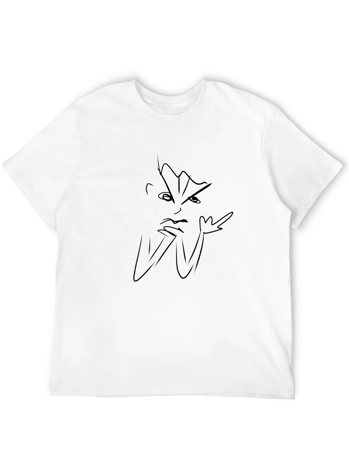 Black Black T-Shirt with Cartoon Gesture view 12