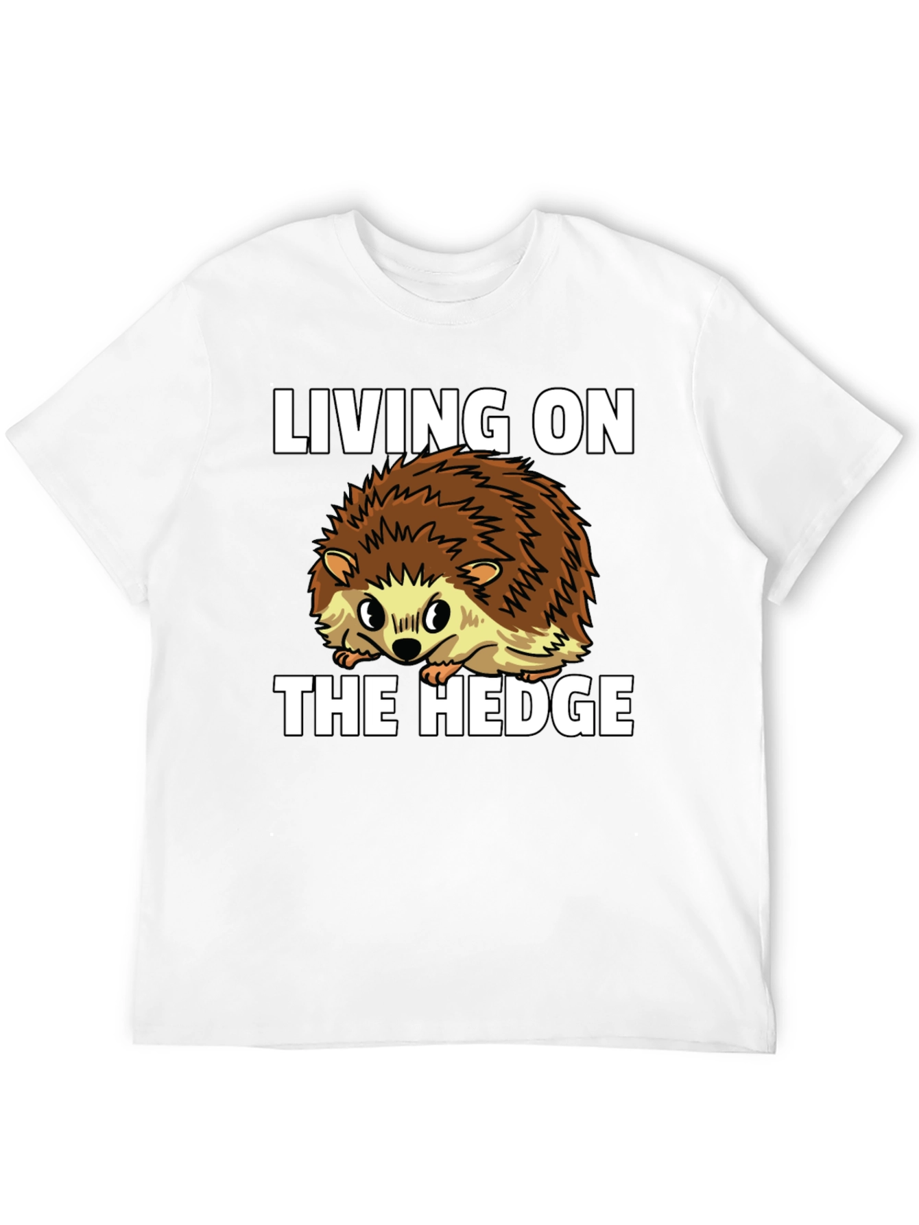 Black Living on the Hedge Hedgehog Graphic Tee view 12
