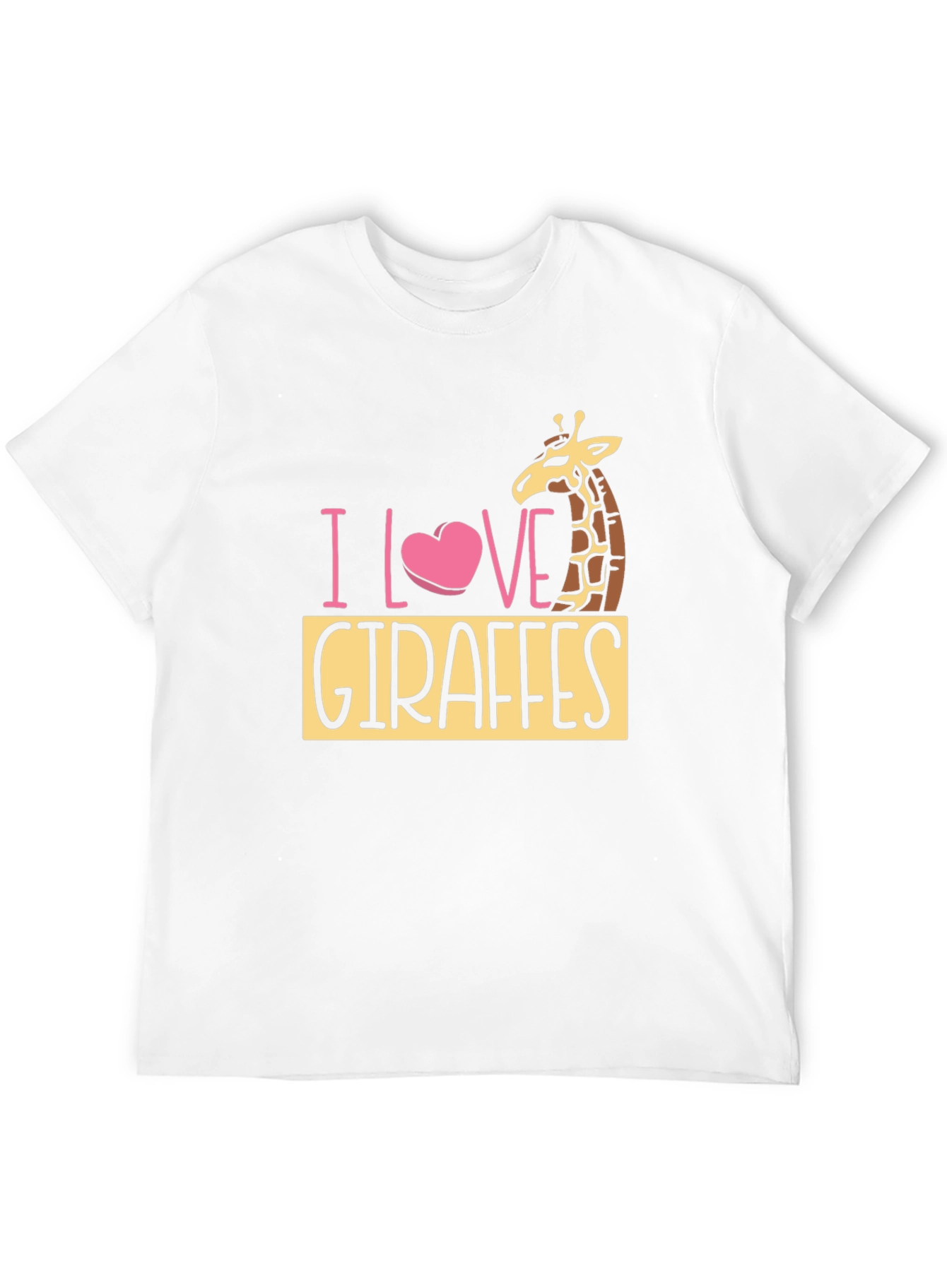 Black I Love Giraffes Black T-Shirt - Animal Lover Tee view 12