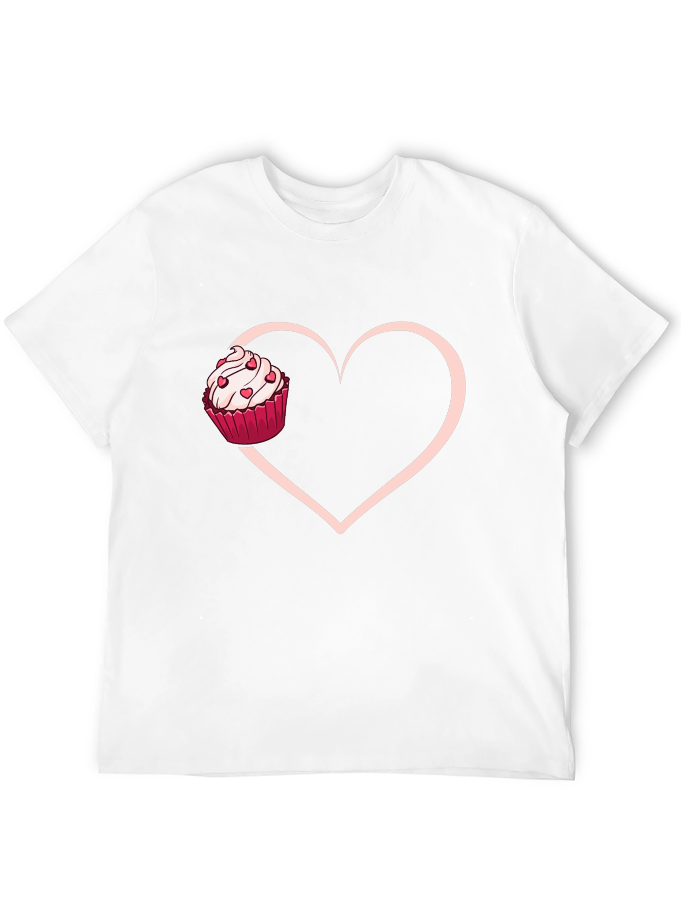 Black Cupcake Heart Graphic Tee - Sweet Love T-Shirt view 12