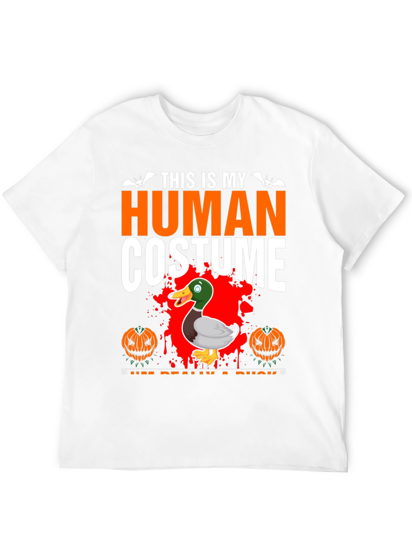 Black This Is My Human Costume I'm Really a Duck T-Shirt view 12