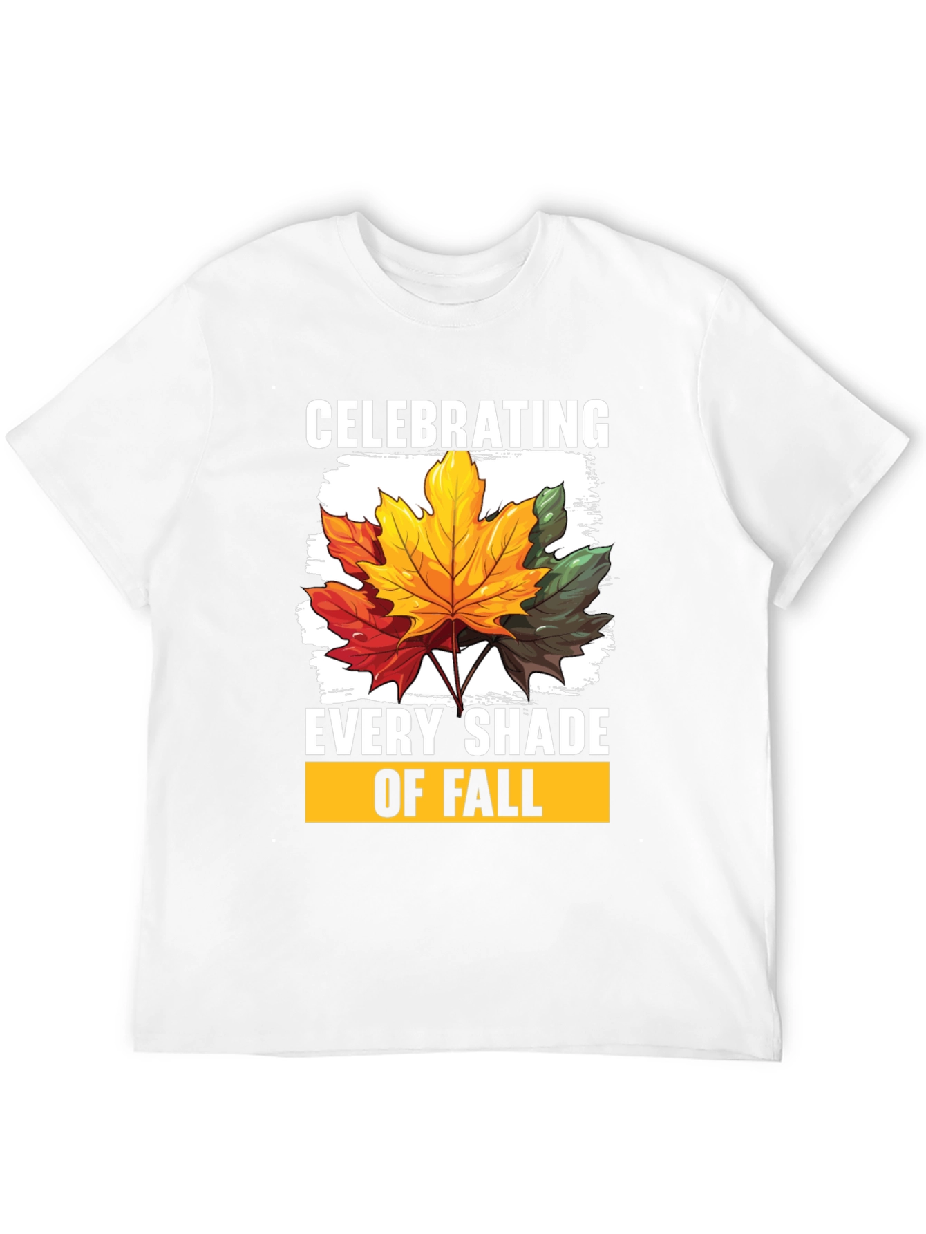 Black Fall Leaves T-Shirt - Celebrating Every Shade of Fall view 12