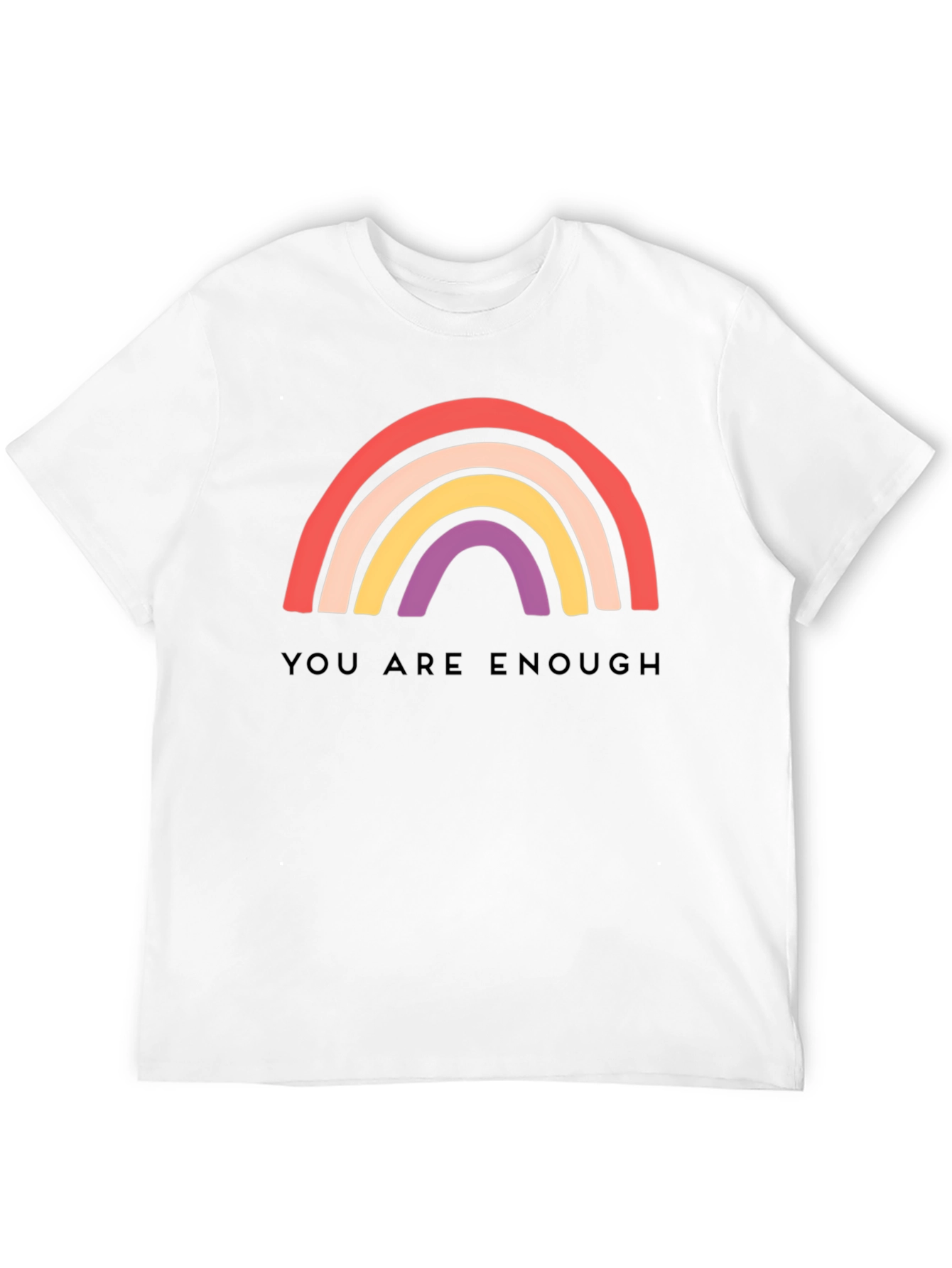 Black You Are Enough Rainbow Graphic Tee view 12