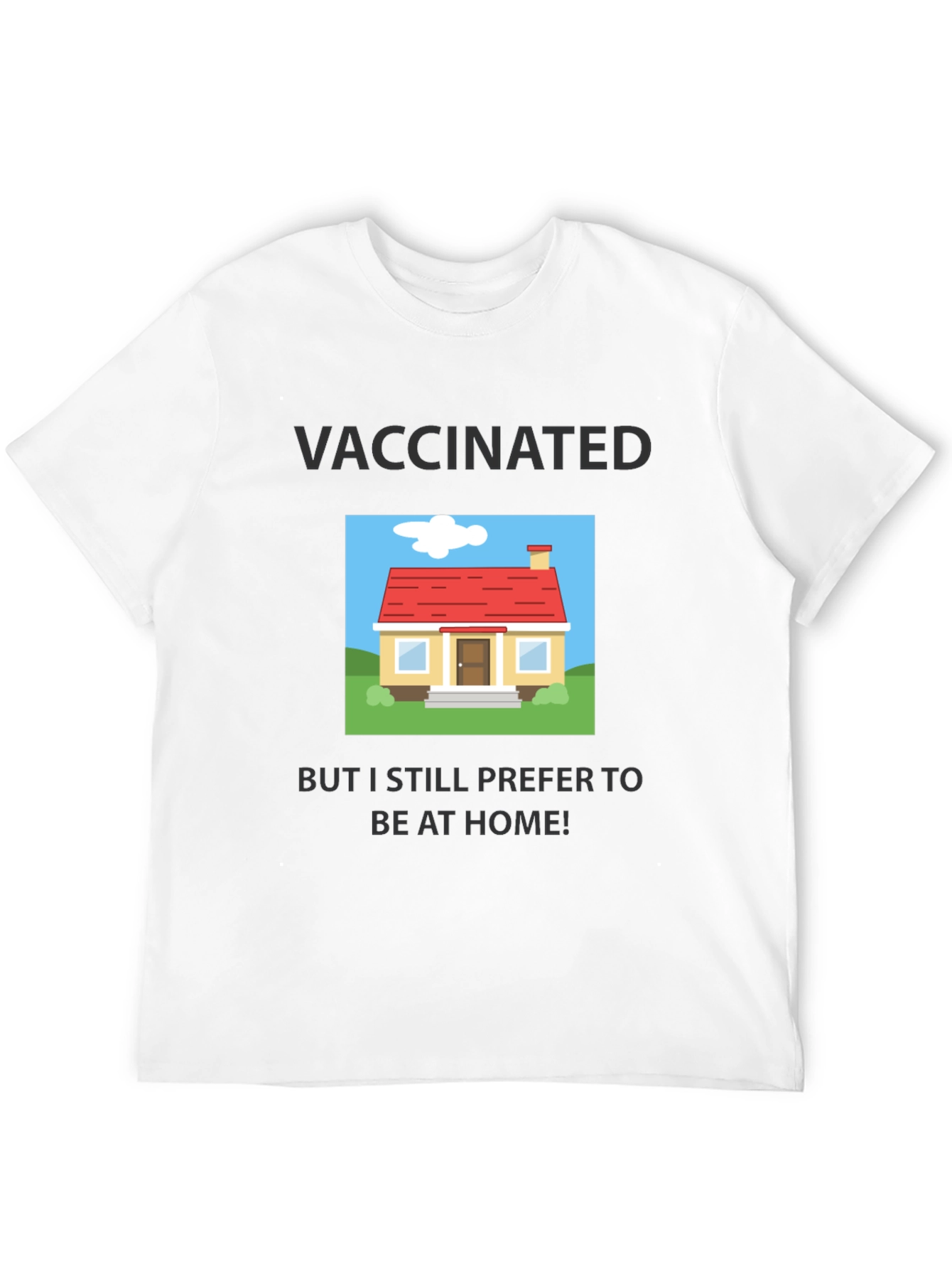 Black Vaccinated Stay-at-Home T-Shirt view 12