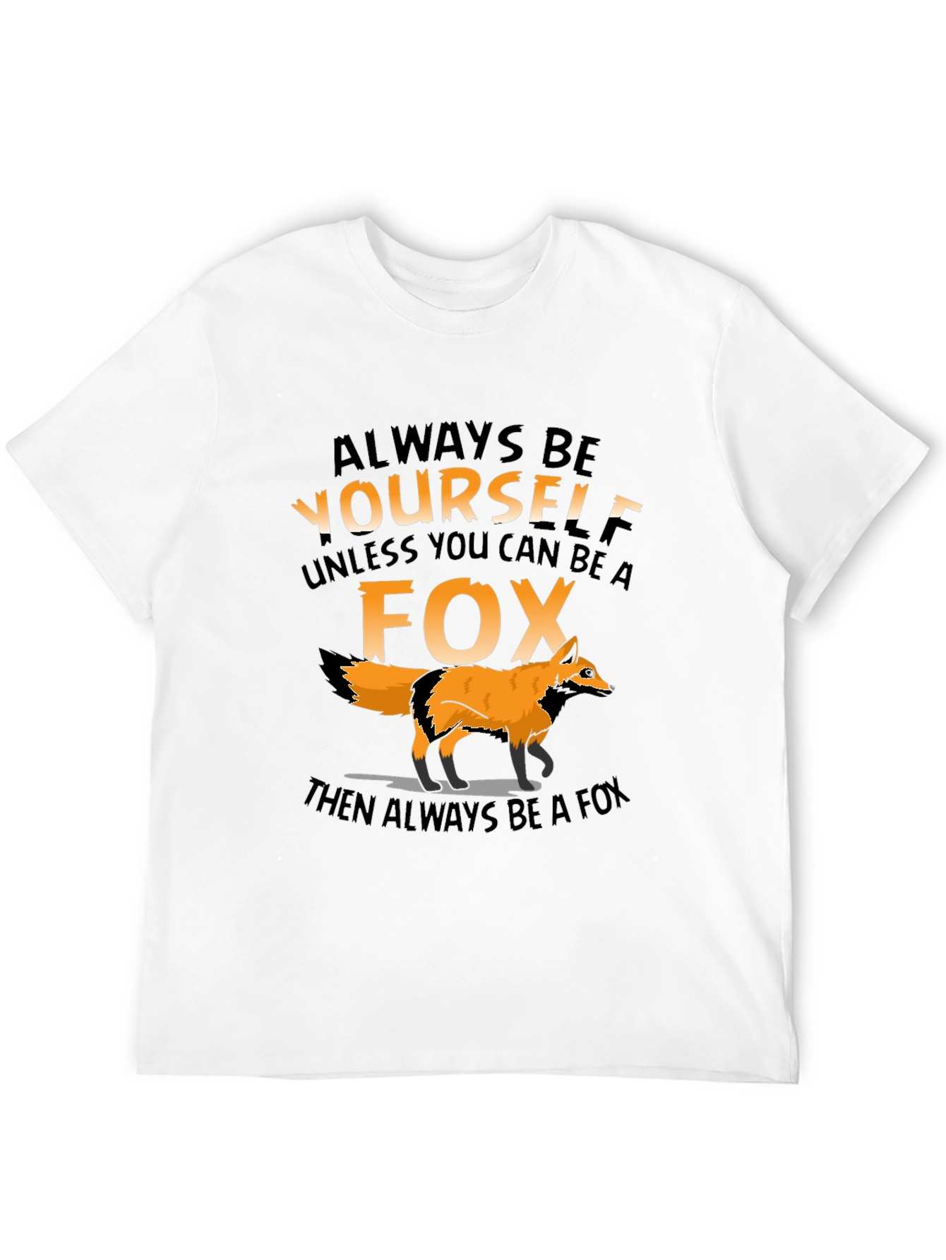 Black Always Be Yourself Fox Graphic Tee view 12