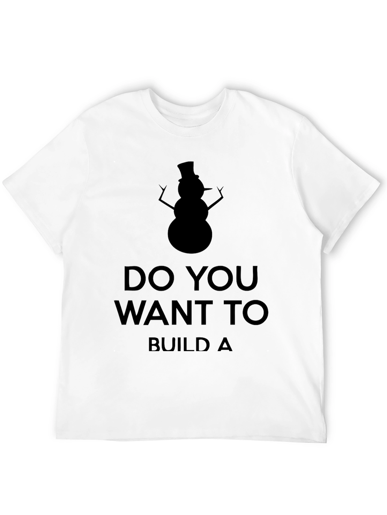 Black Snowman Build T-Shirt - Black view 12