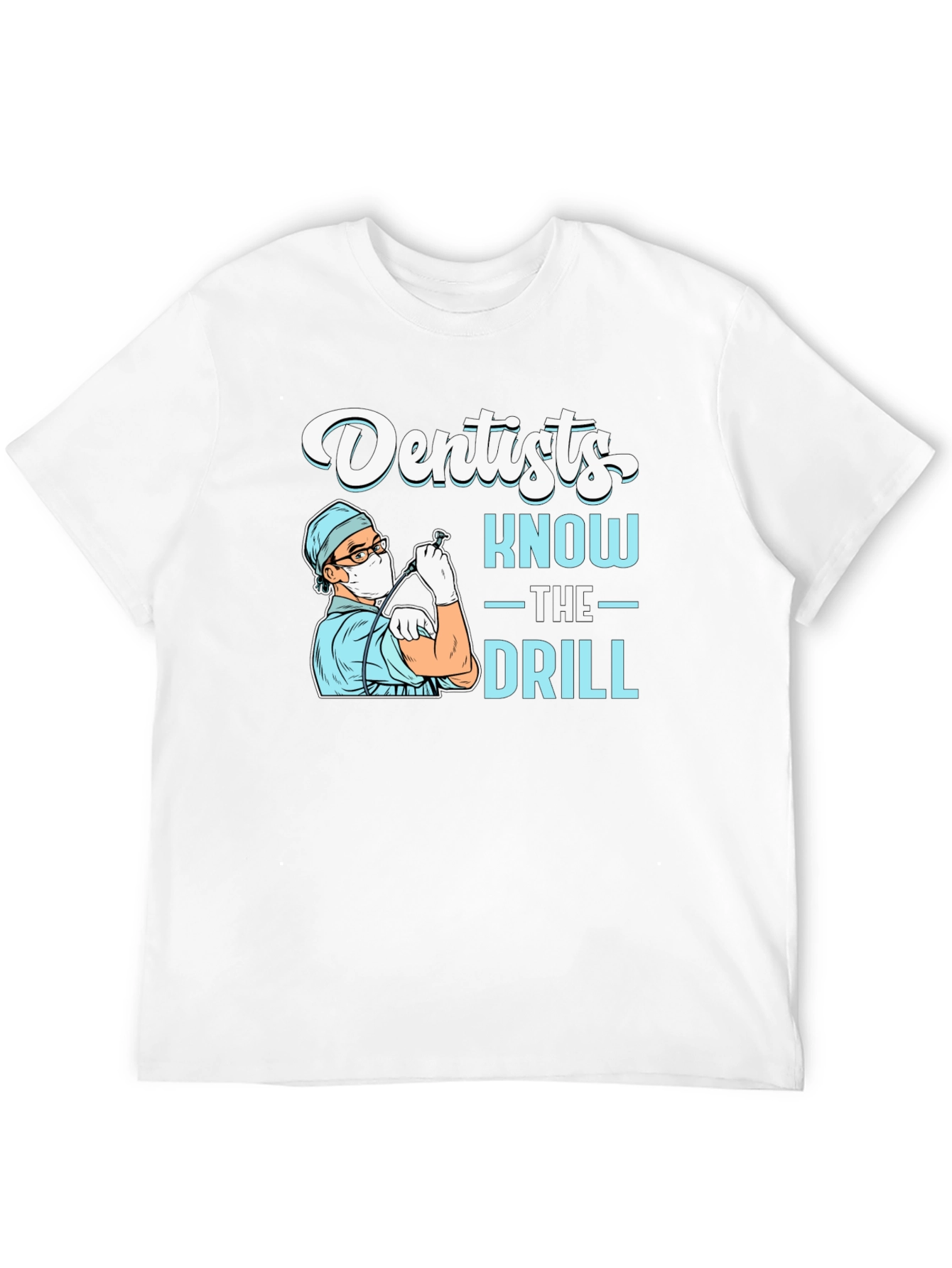 Black Dentist 'Know The Drill' Black T-Shirt view 12