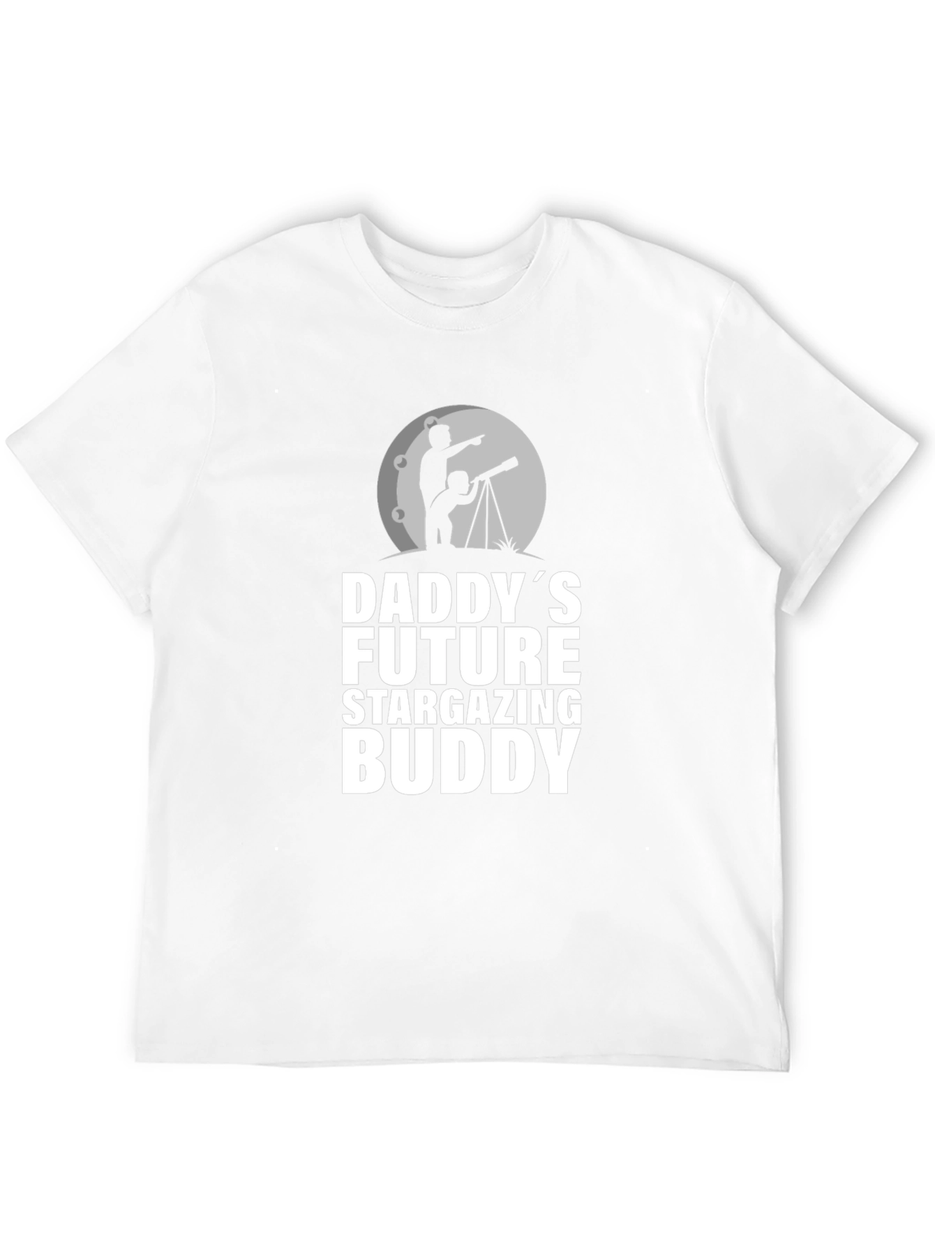 Black Daddy's Future Stargazing Buddy Black T-Shirt view 12