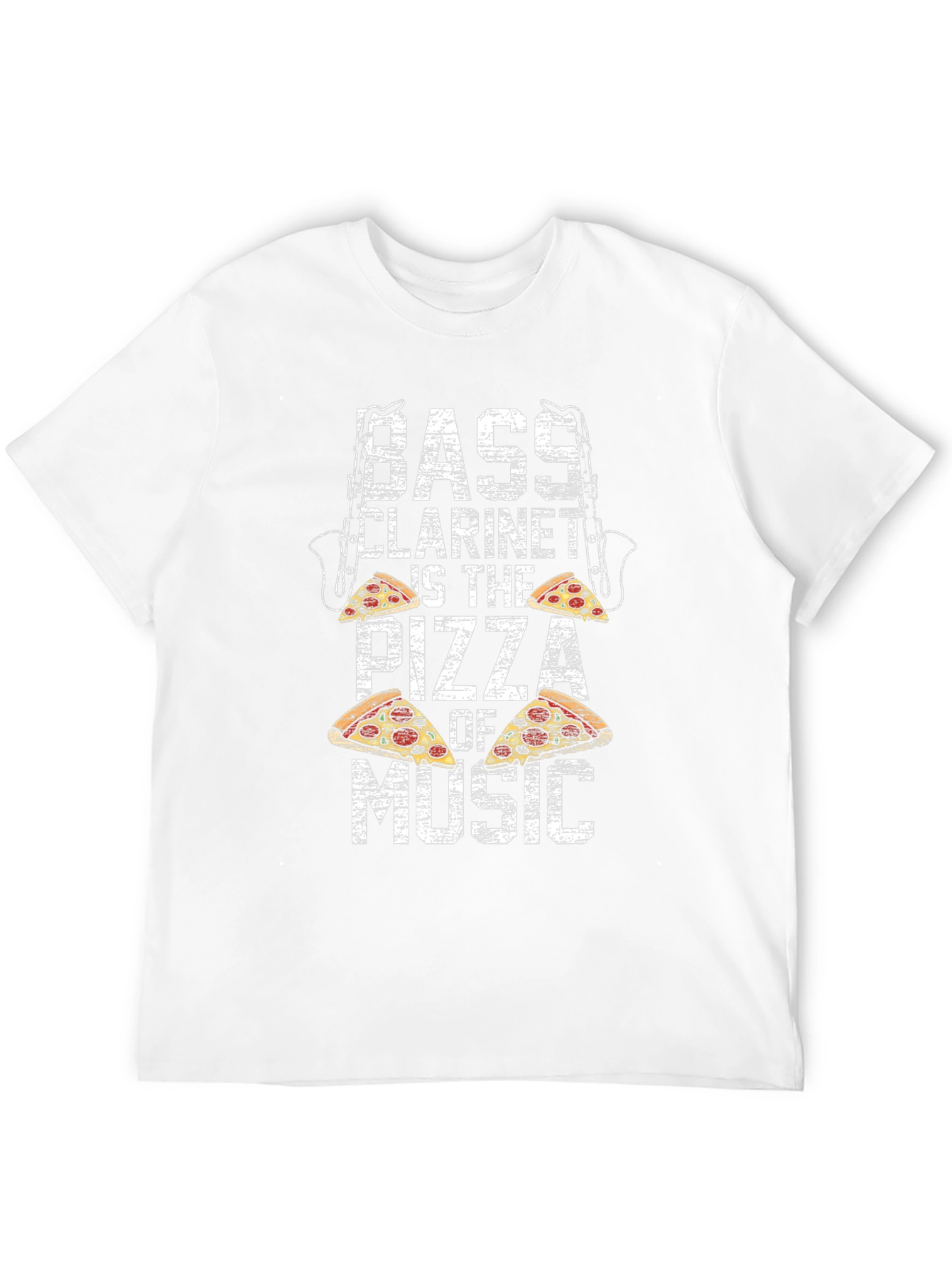 Black Bass Clarinet Pizza Music Black T-Shirt view 12