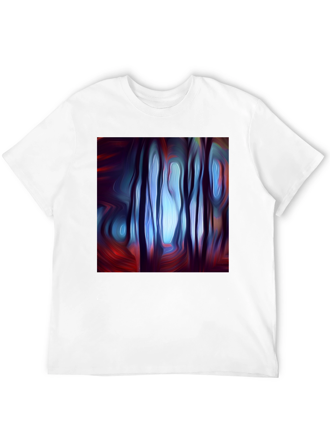 Black Abstract Forest Art T-Shirt view 12