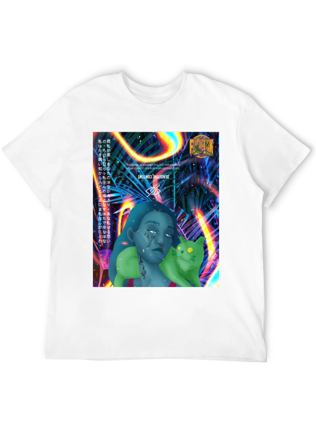 Black Graphic Print Tee - Edgy Streetwear view 12